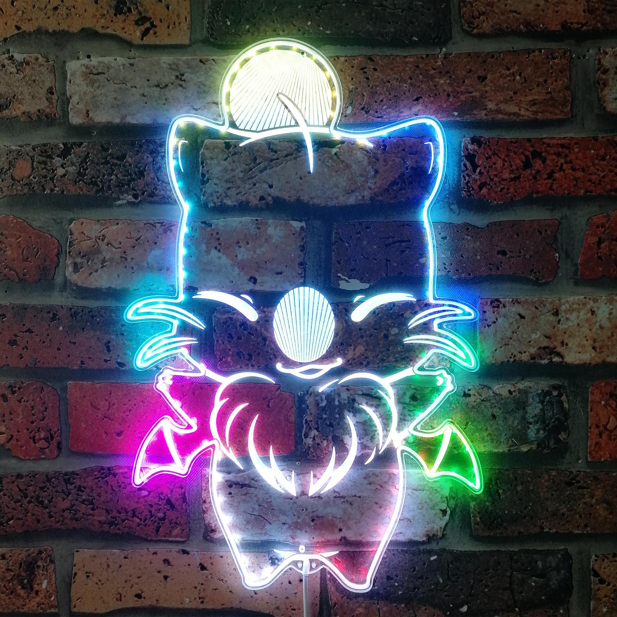 Moogle Kawaii Final Fantasy 7 Dynamic RGB Edge Lit LED Sign