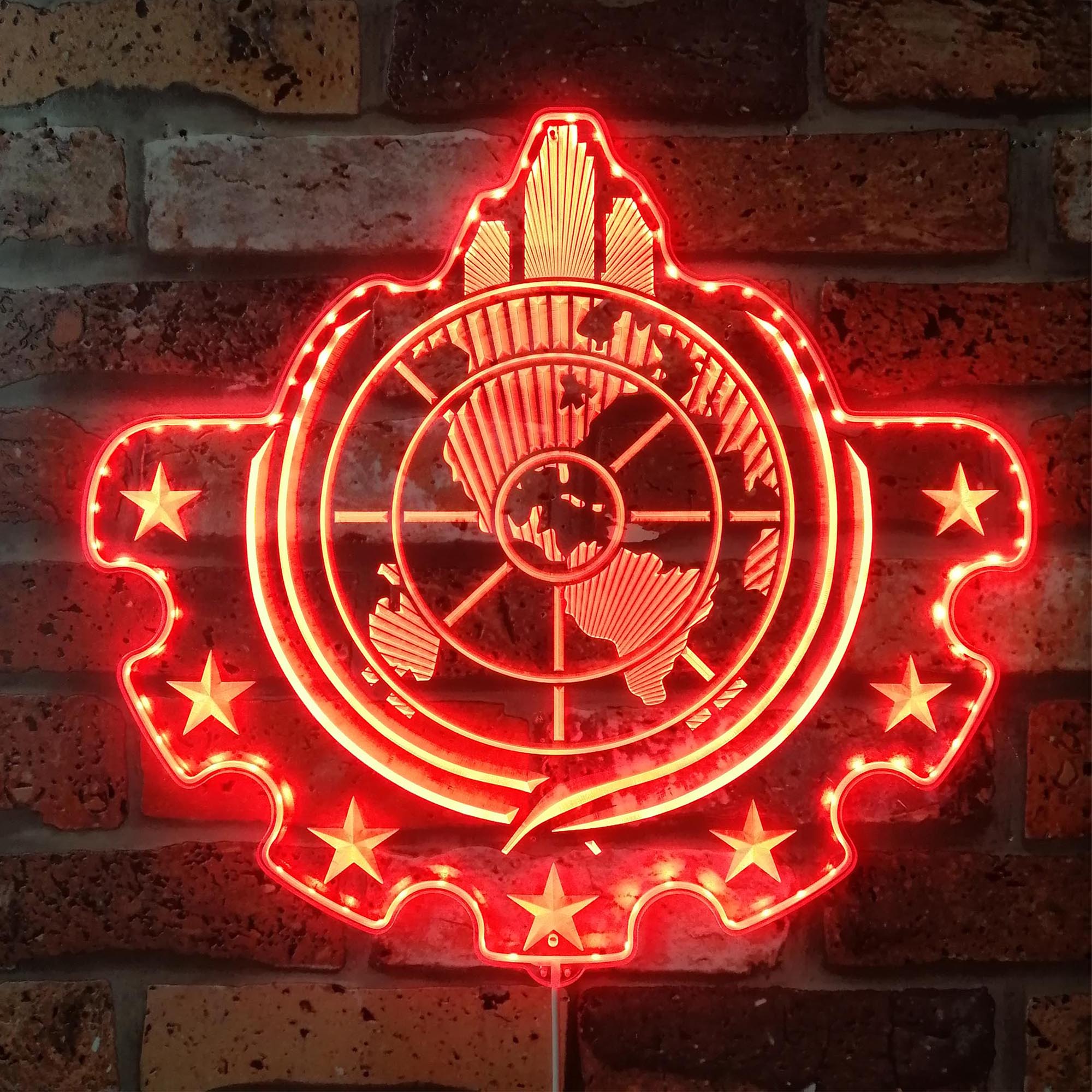 Helldivers Super Earth Dynamic RGB Edge Lit LED Sign