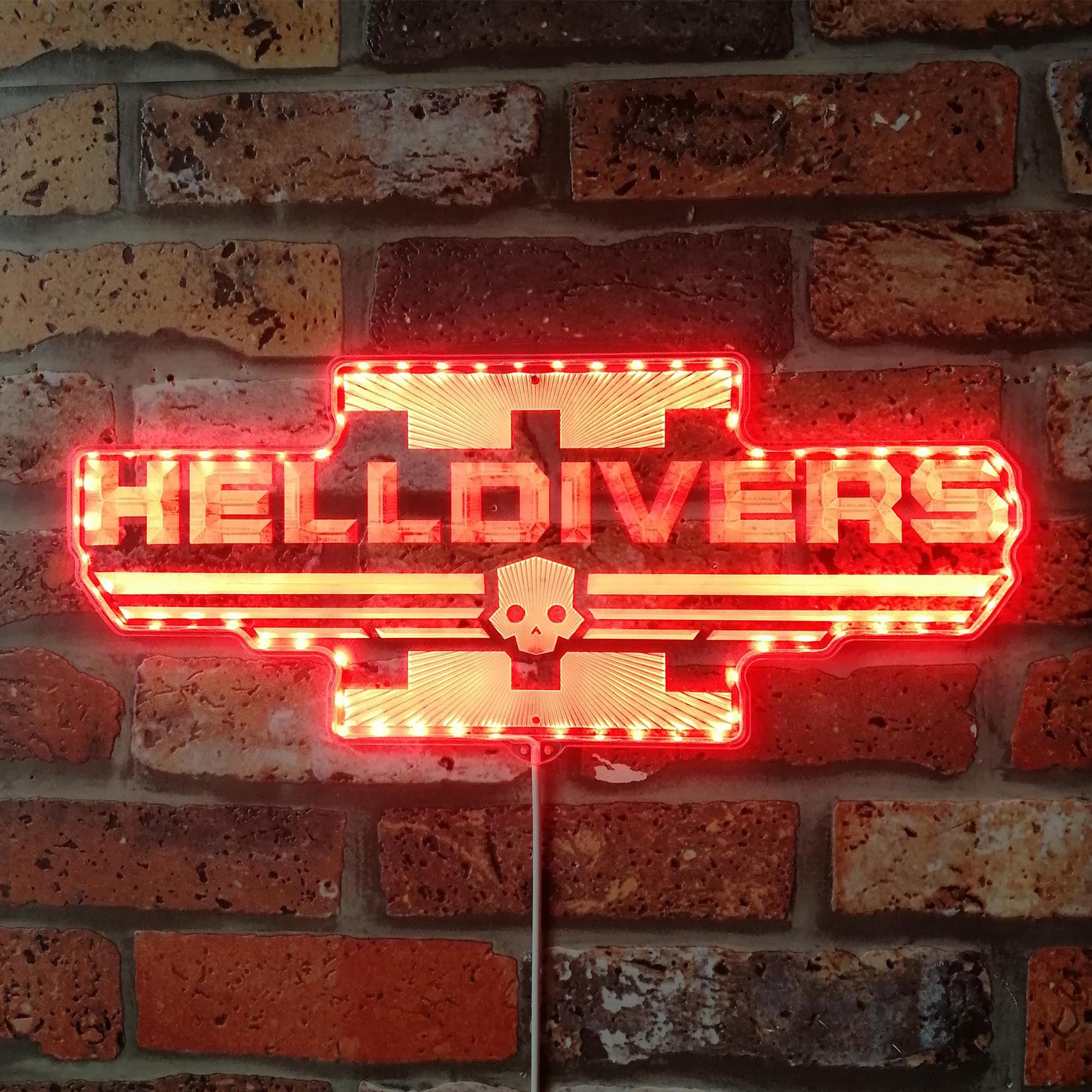 Helldivers Dynamic RGB Edge Lit LED Sign