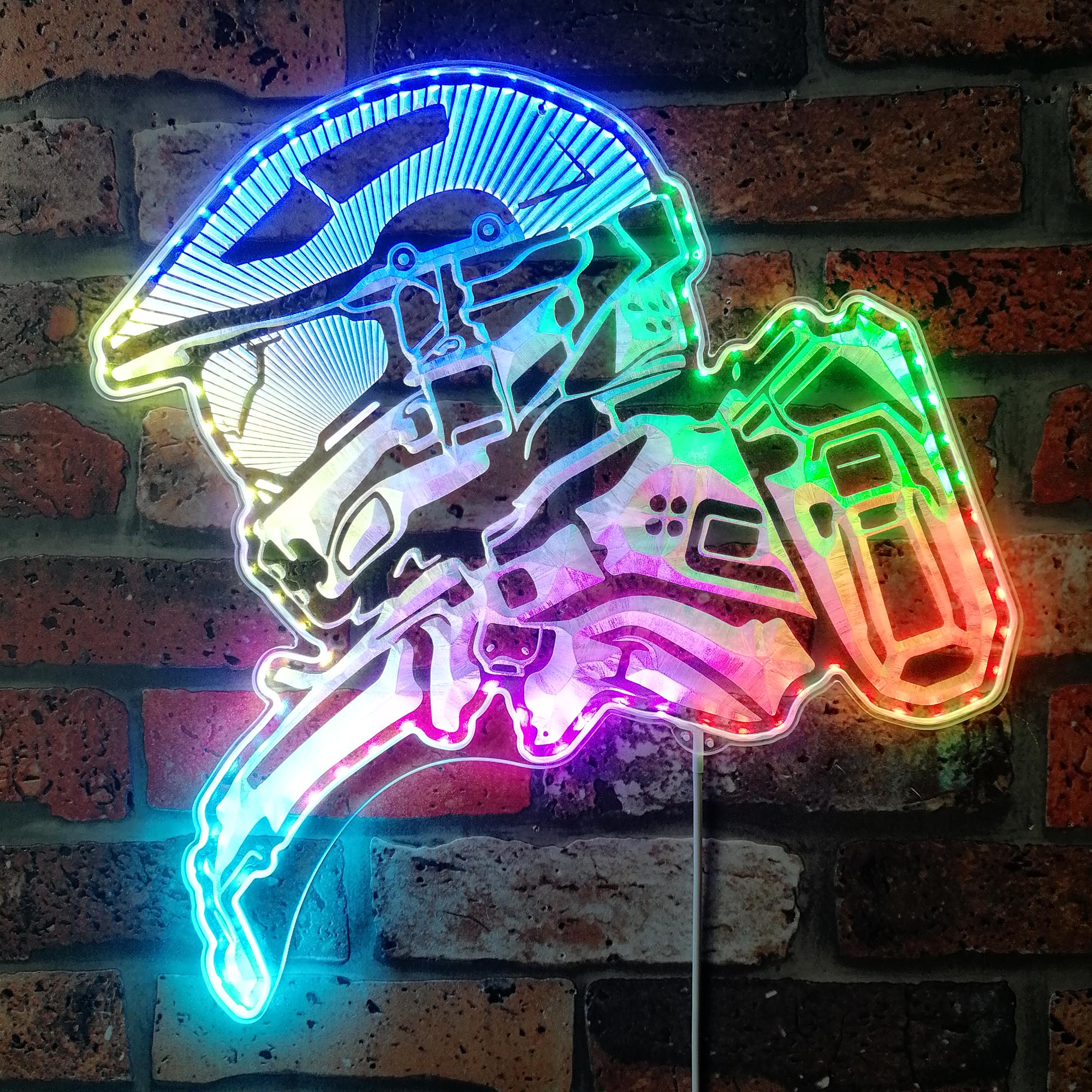 Halo Master Chief Dynamic RGB Edge Lit LED Sign