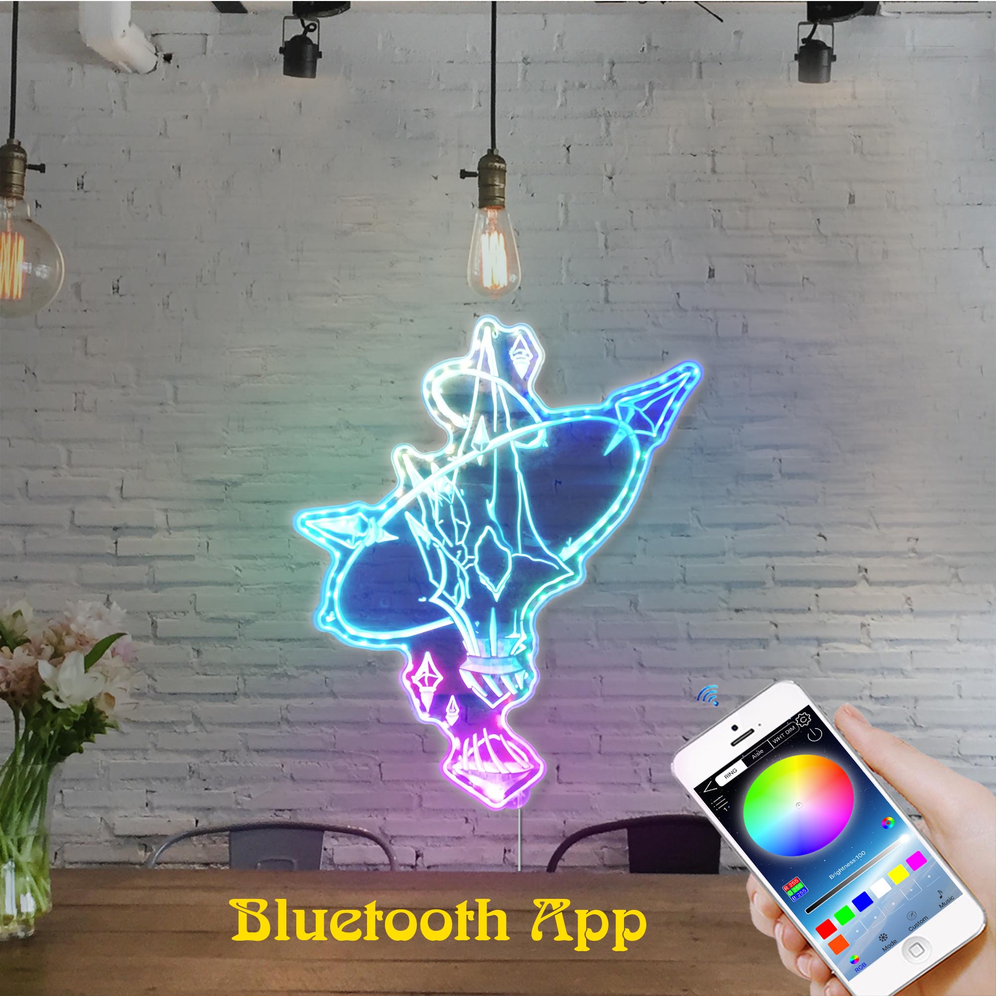 Final Fantasy 7 Aetheryte Crystal RGB Edge Lit LED Sign