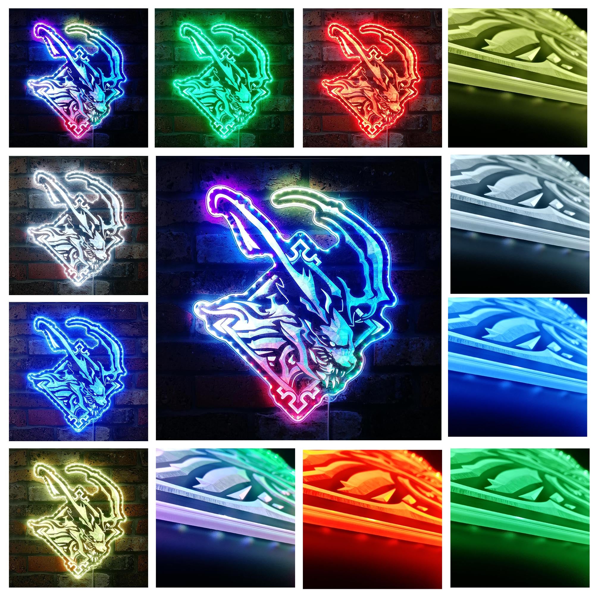 Final Fantasy 16 Fire Eikon Dynamic RGB Edge Lit LED Sign