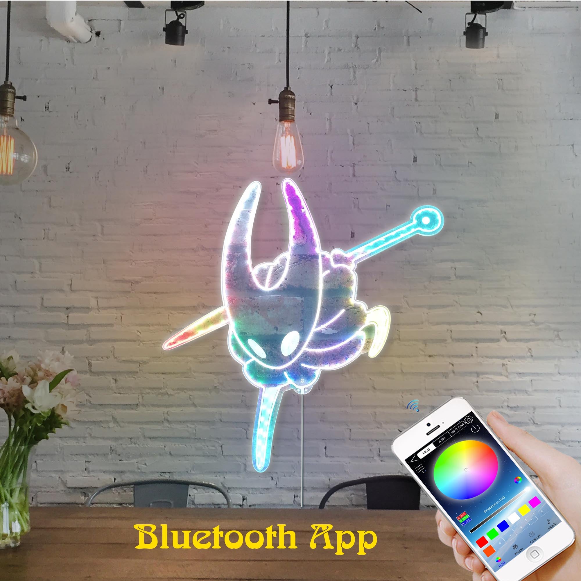 Hollow Knight Silksong Neon RGB Edge Lit LED Sign