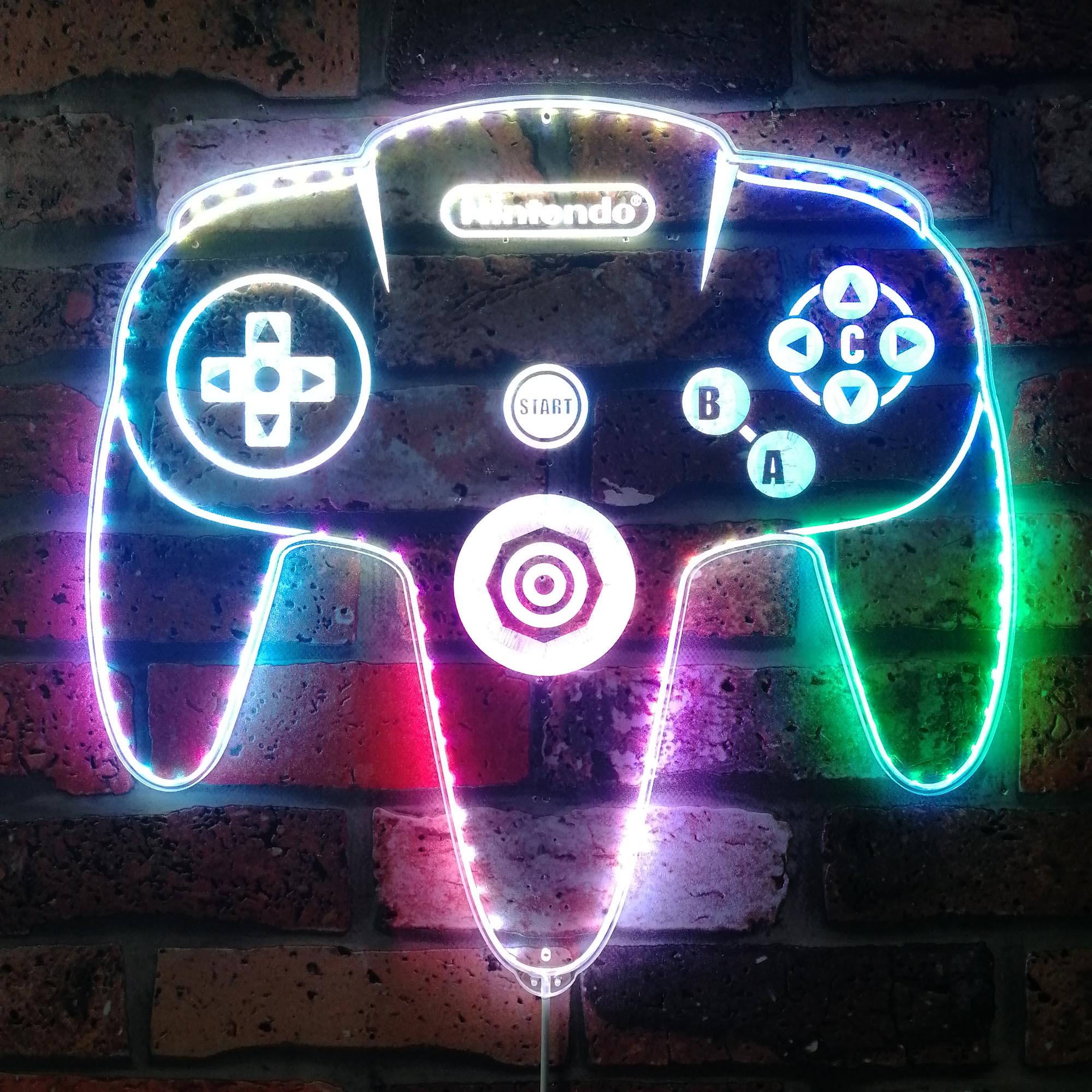 Nintendo Game Controller Dynamic RGB Edge Lit LED Sign