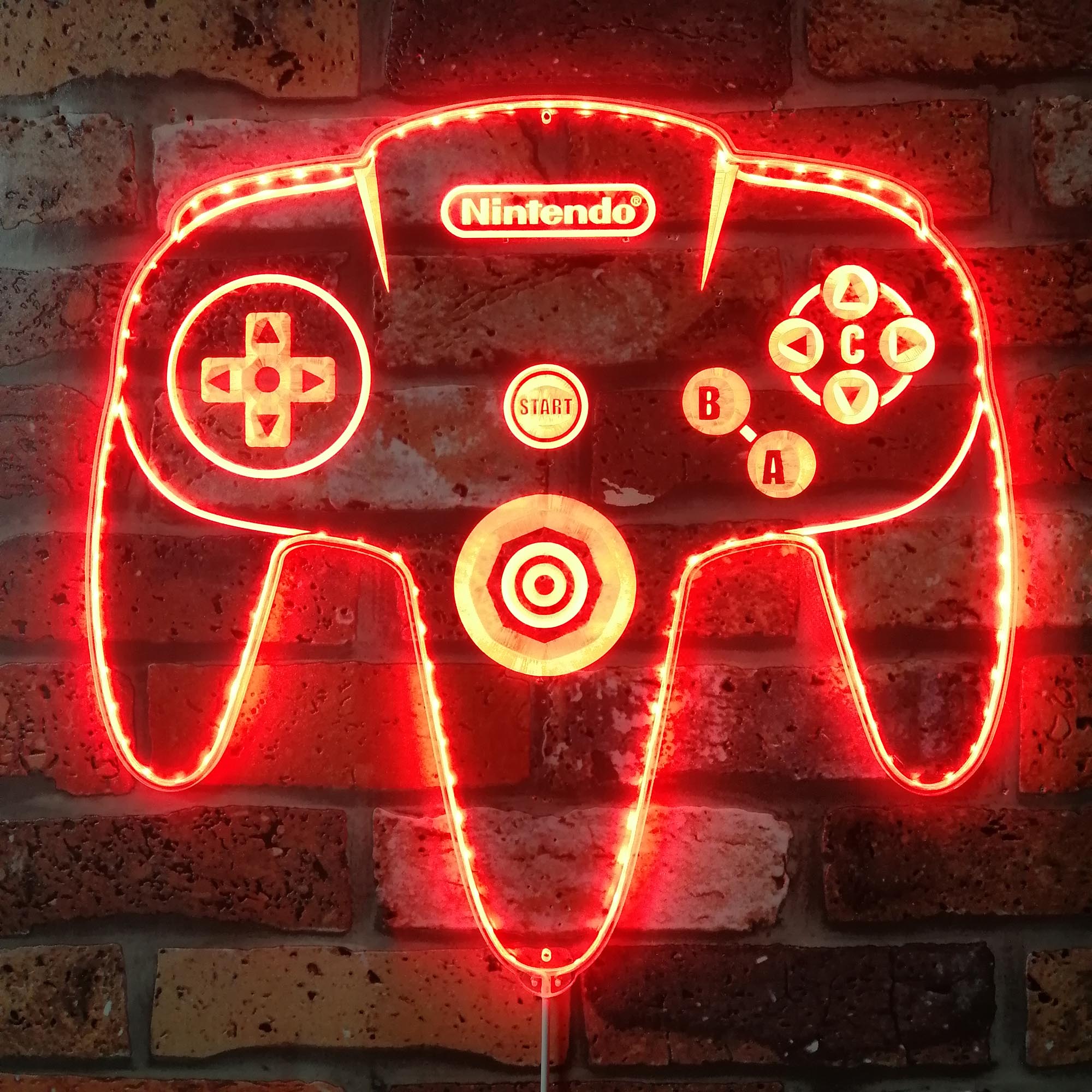 Nintendo Game Controller Dynamic RGB Edge Lit LED Sign