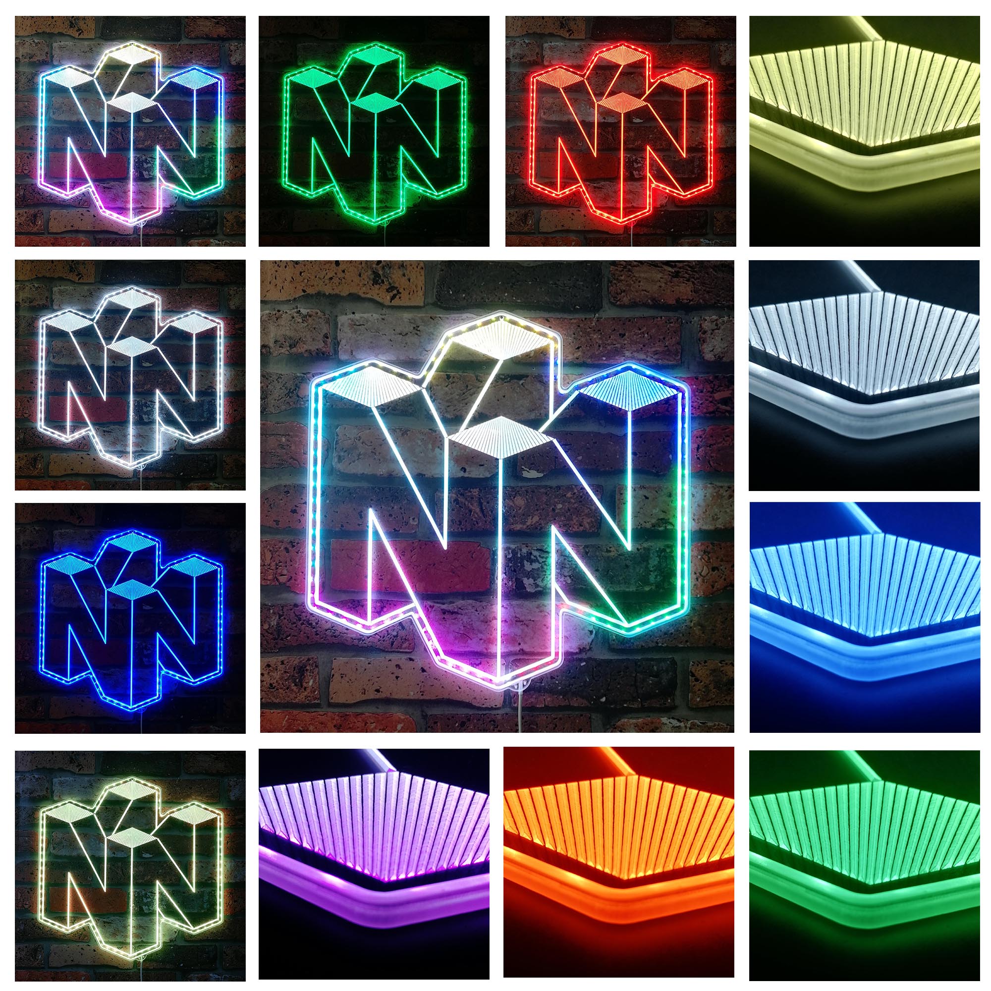 Nintendo Cube Dynamic RGB Edge Lit LED Sign