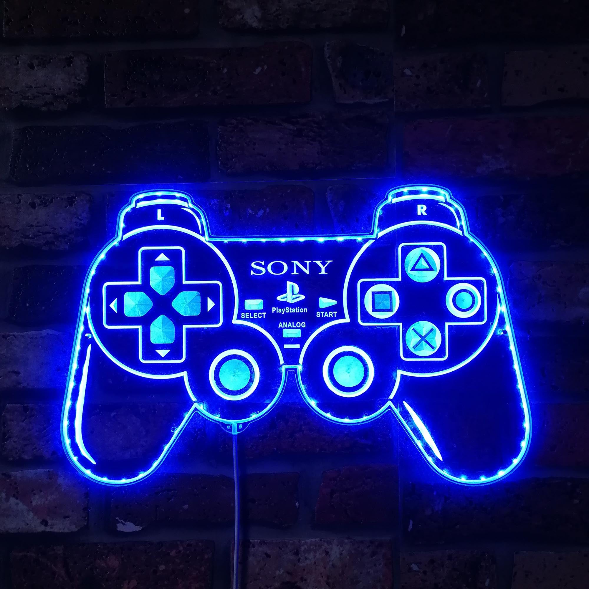 Playstation Game Controller Dynamic RGB Edge Lit LED Sign
