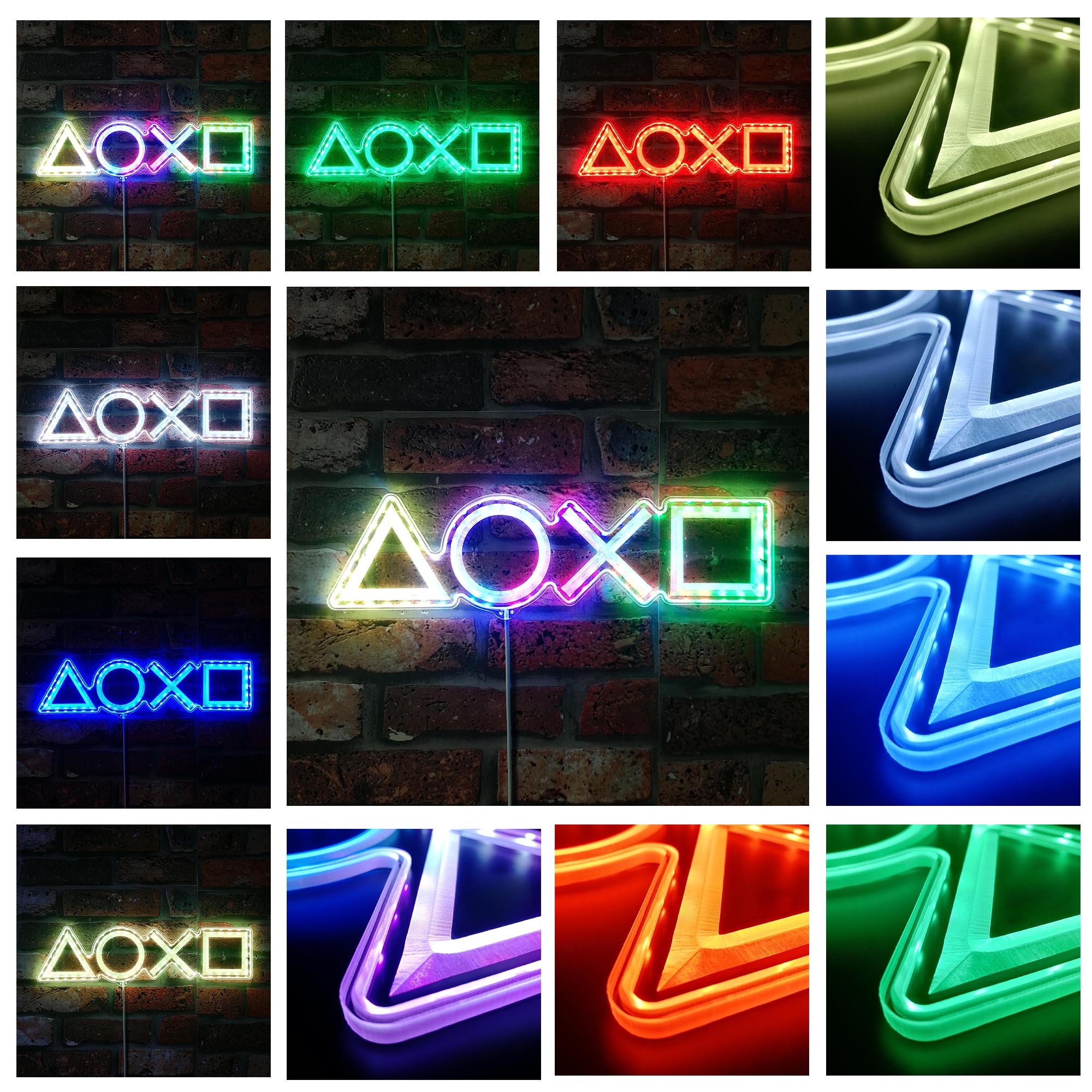 Playstation Icons Dynamic RGB Edge Lit LED Sign
