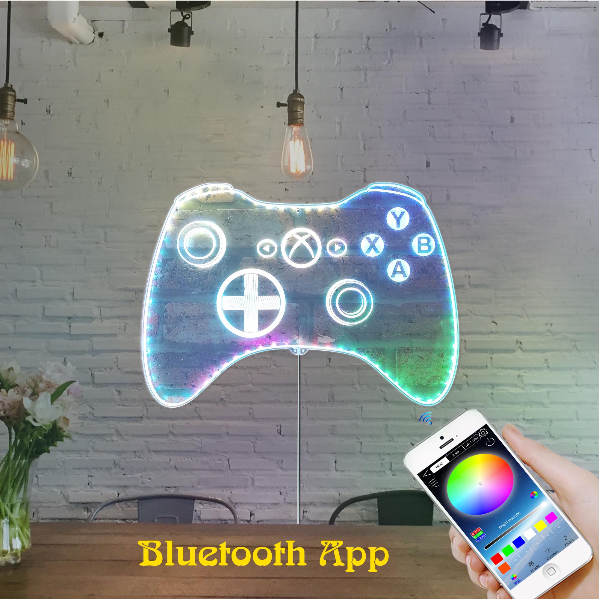 Xbox Game Controller Dynamic RGB Edge Lit LED Sign