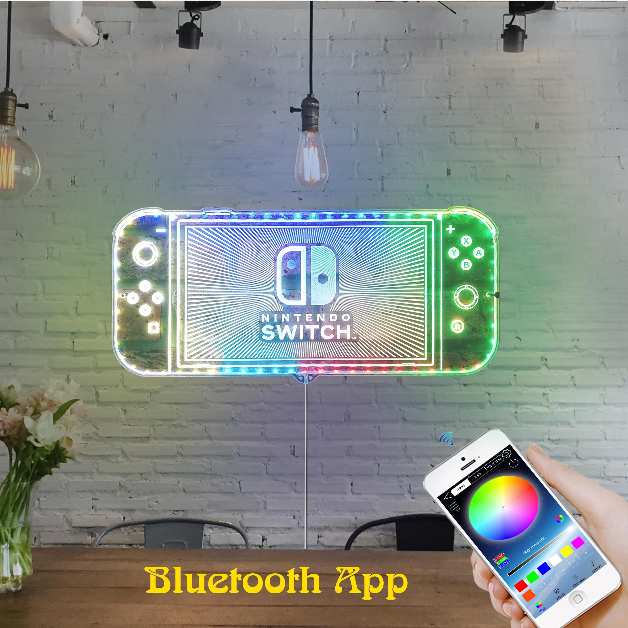 Nintendo Switch Dynamic RGB Edge Lit LED Sign