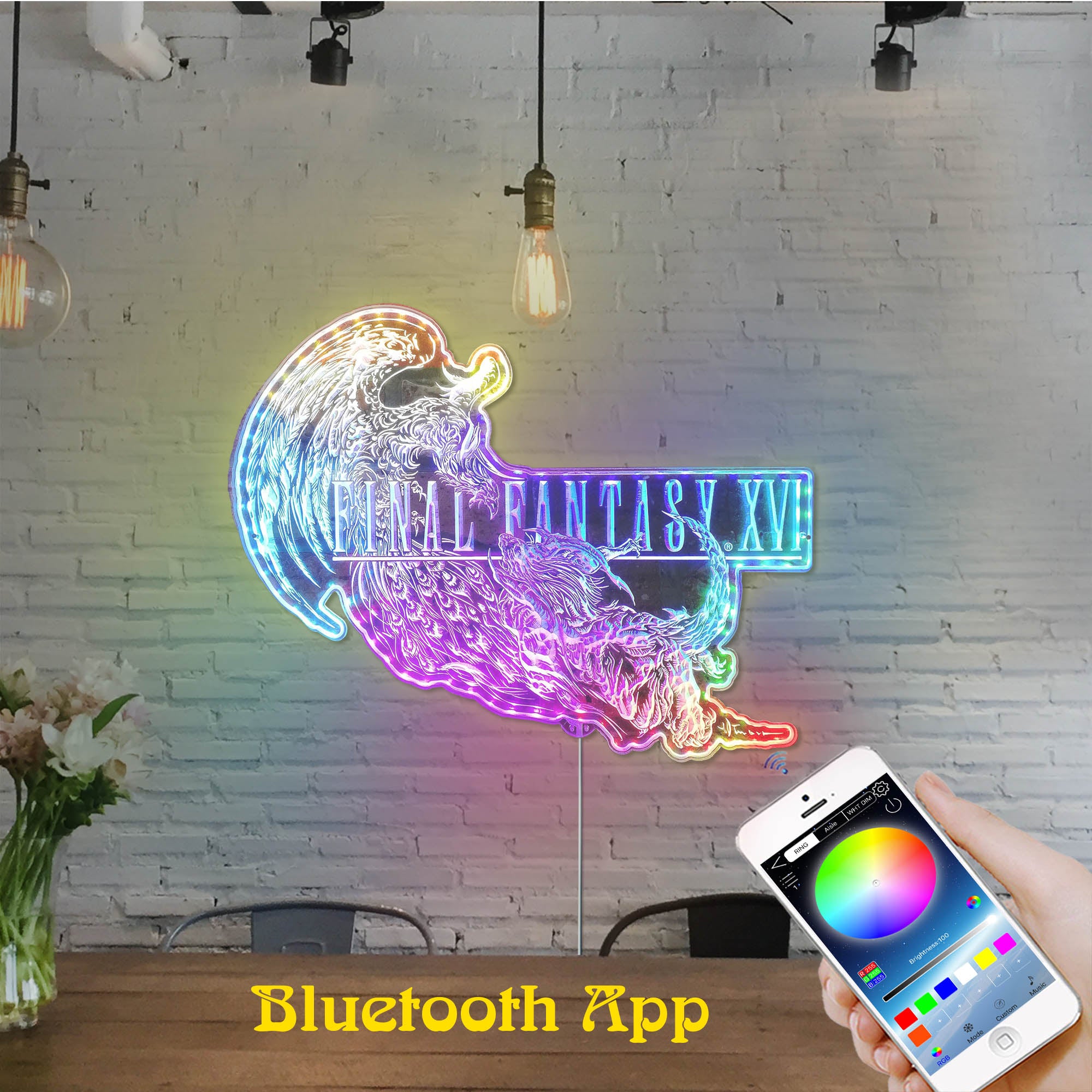 Final Fantasy 16 Dynamic RGB Edge Lit LED Sign