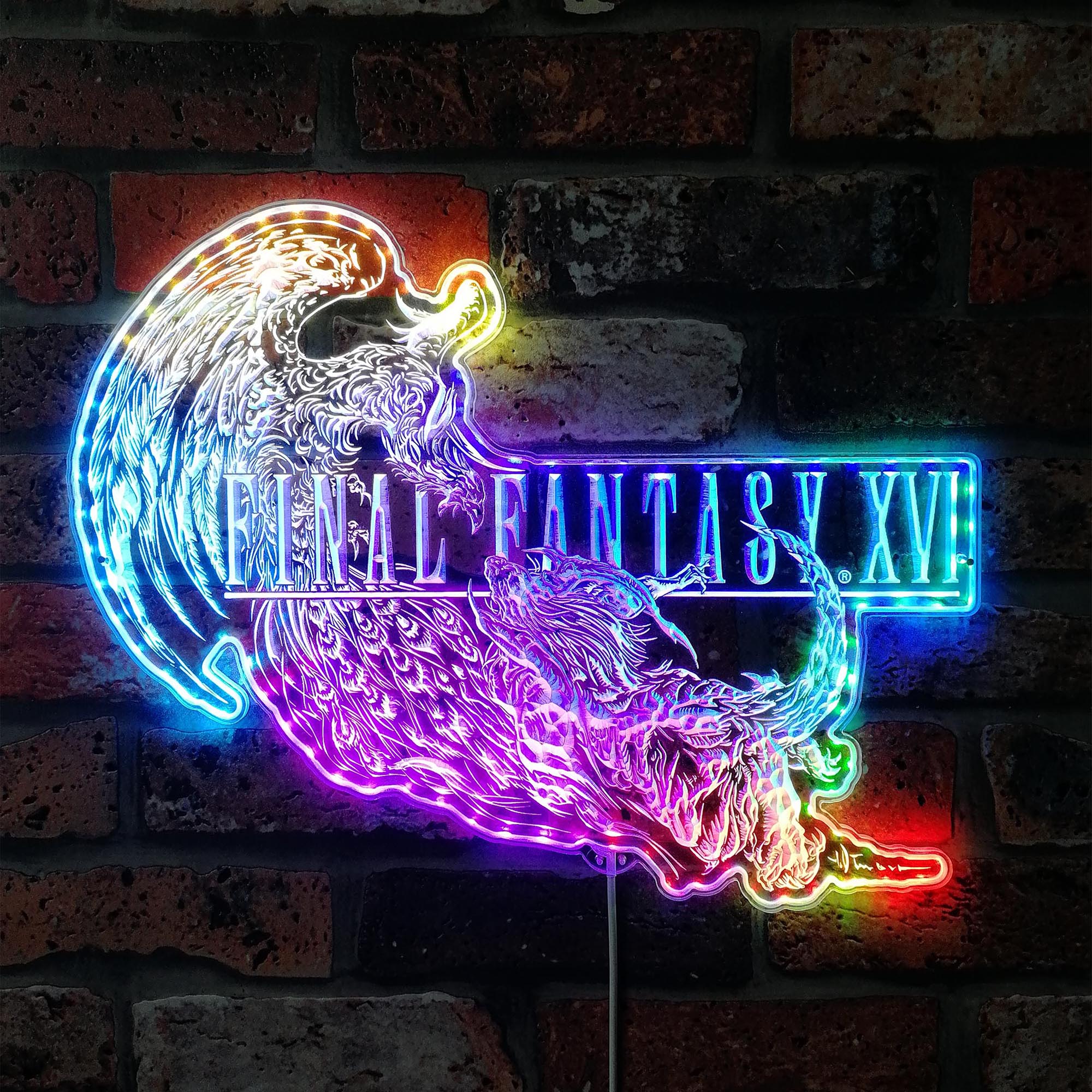 Final Fantasy 16 Dynamic RGB Edge Lit LED Sign | PROLEDSIGN