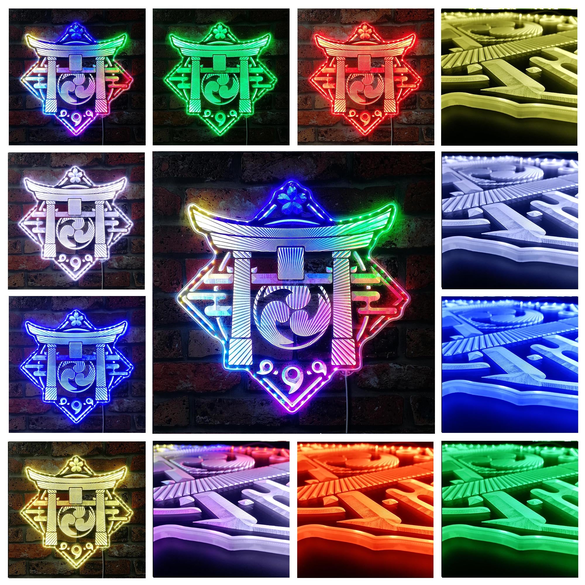 Genshin Dynamic RGB Edge Lit LED Sign