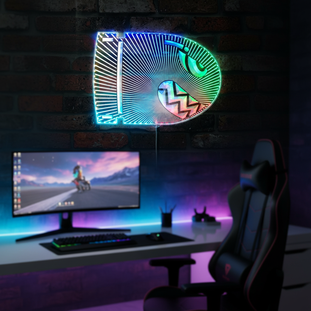 Super Mario Bullet Bill Neon LED Sign with Dynamic RGB Colors