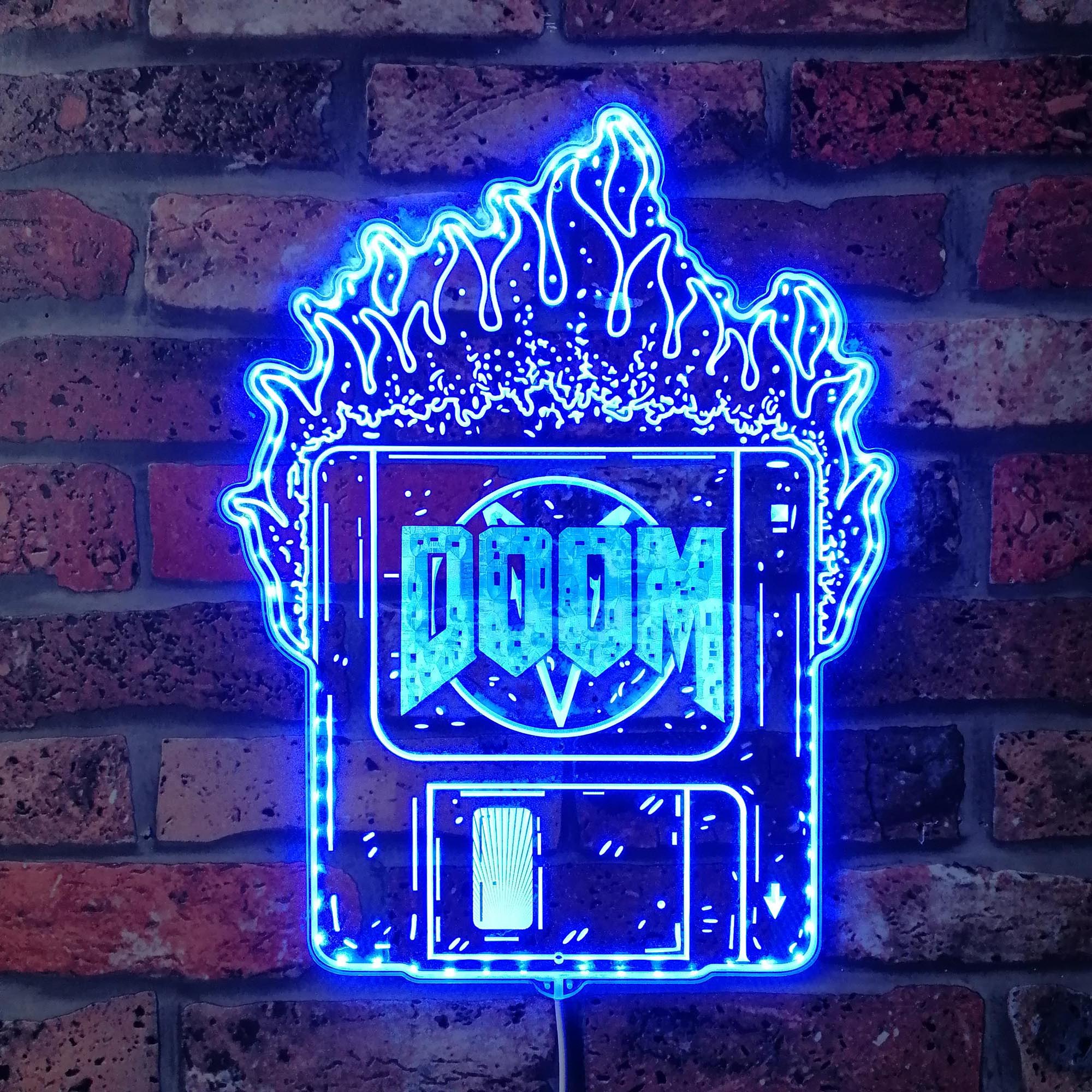 Doom Dynamic RGB Edge Lit LED Sign