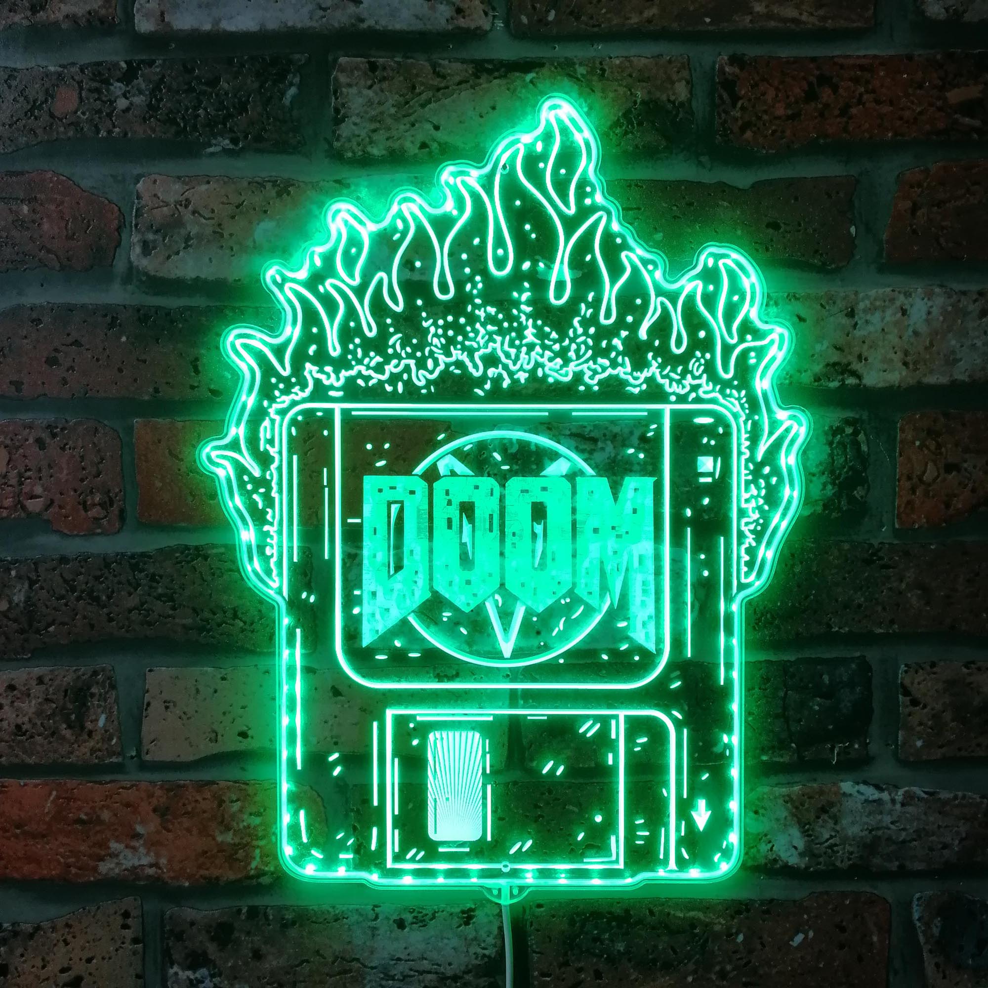 Doom Dynamic RGB Edge Lit LED Sign