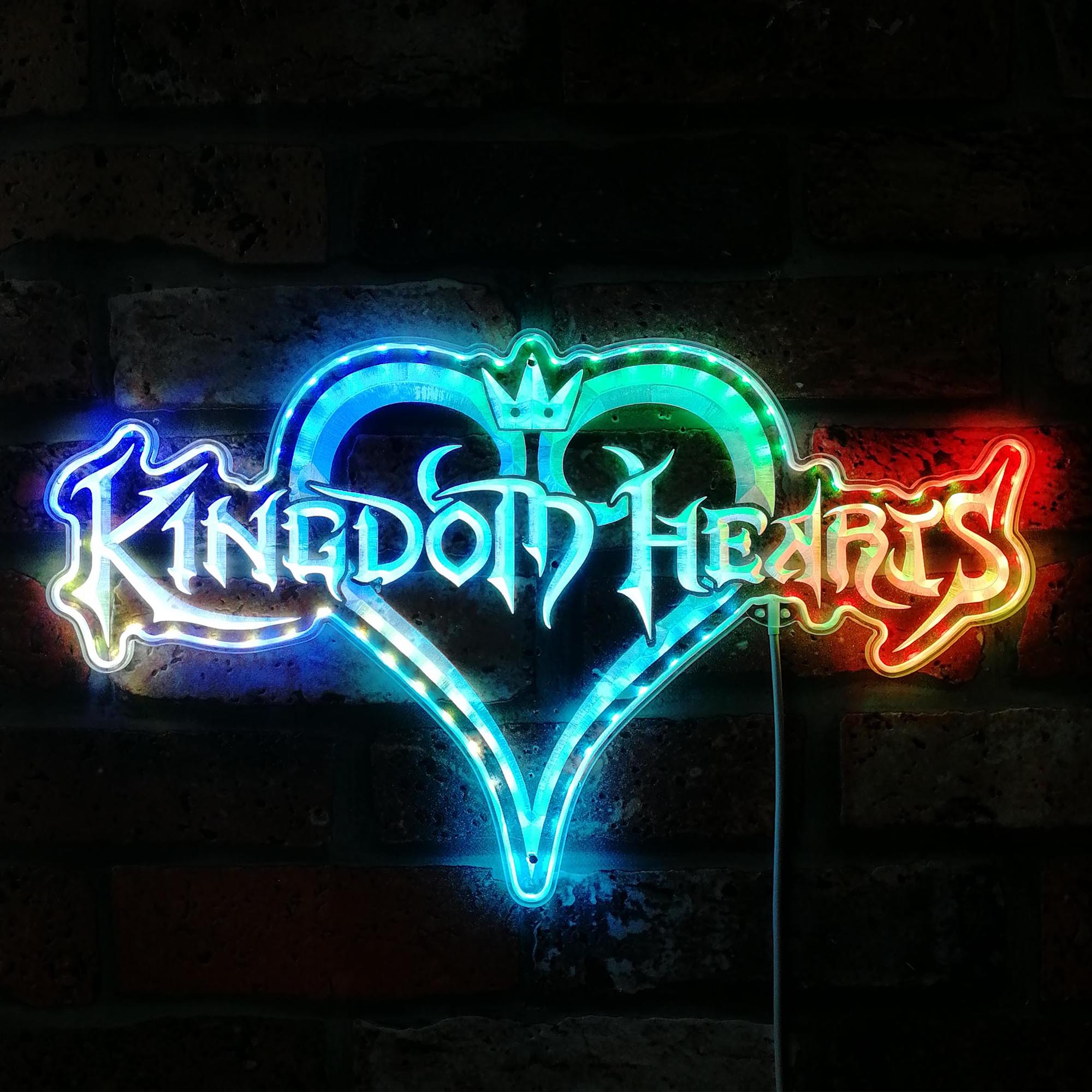 Kingdom Hearts Dynamic RGB Edge Lit LED Sign