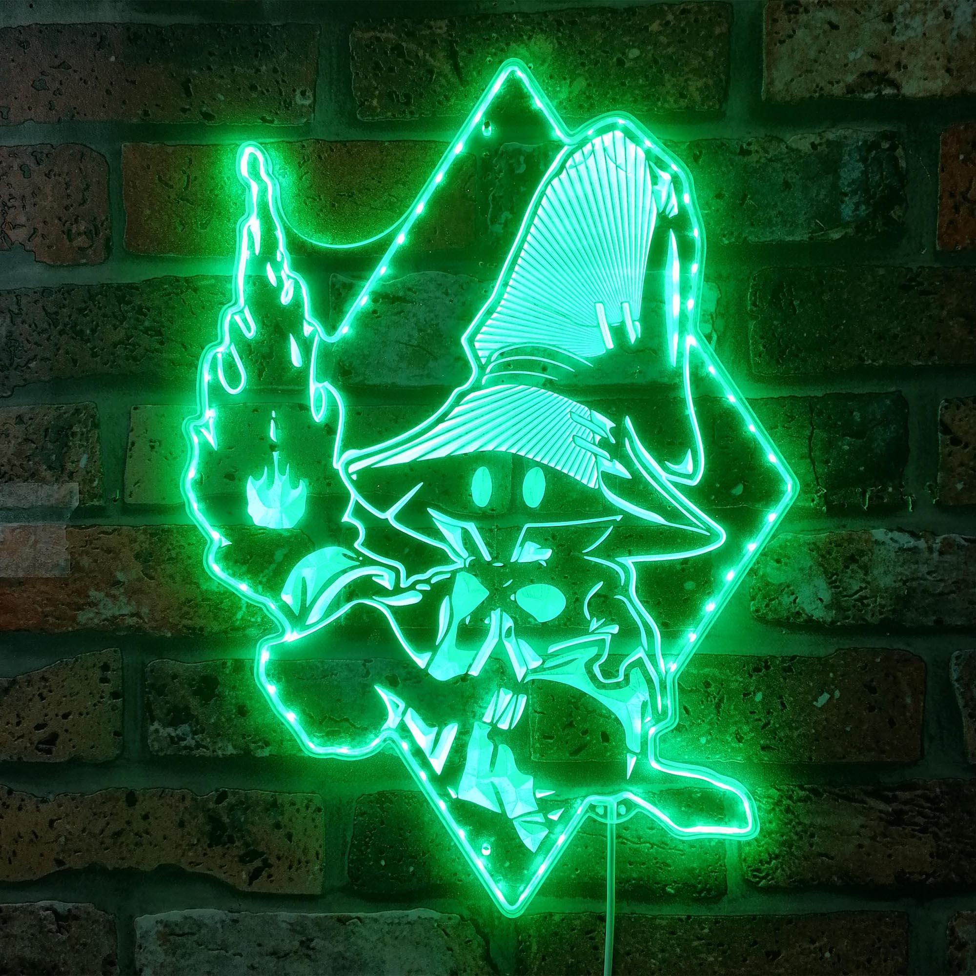 Black Mage Final Fantasy Dynamic RGB Edge Lit LED Sign