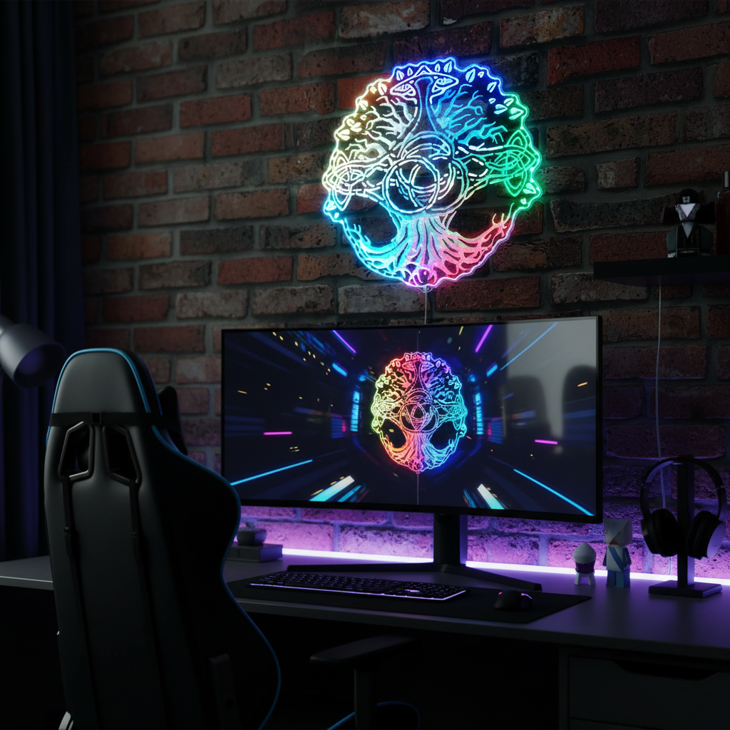 Elden Ring Erdtree Game Room RGB Edge Lit LED Sign