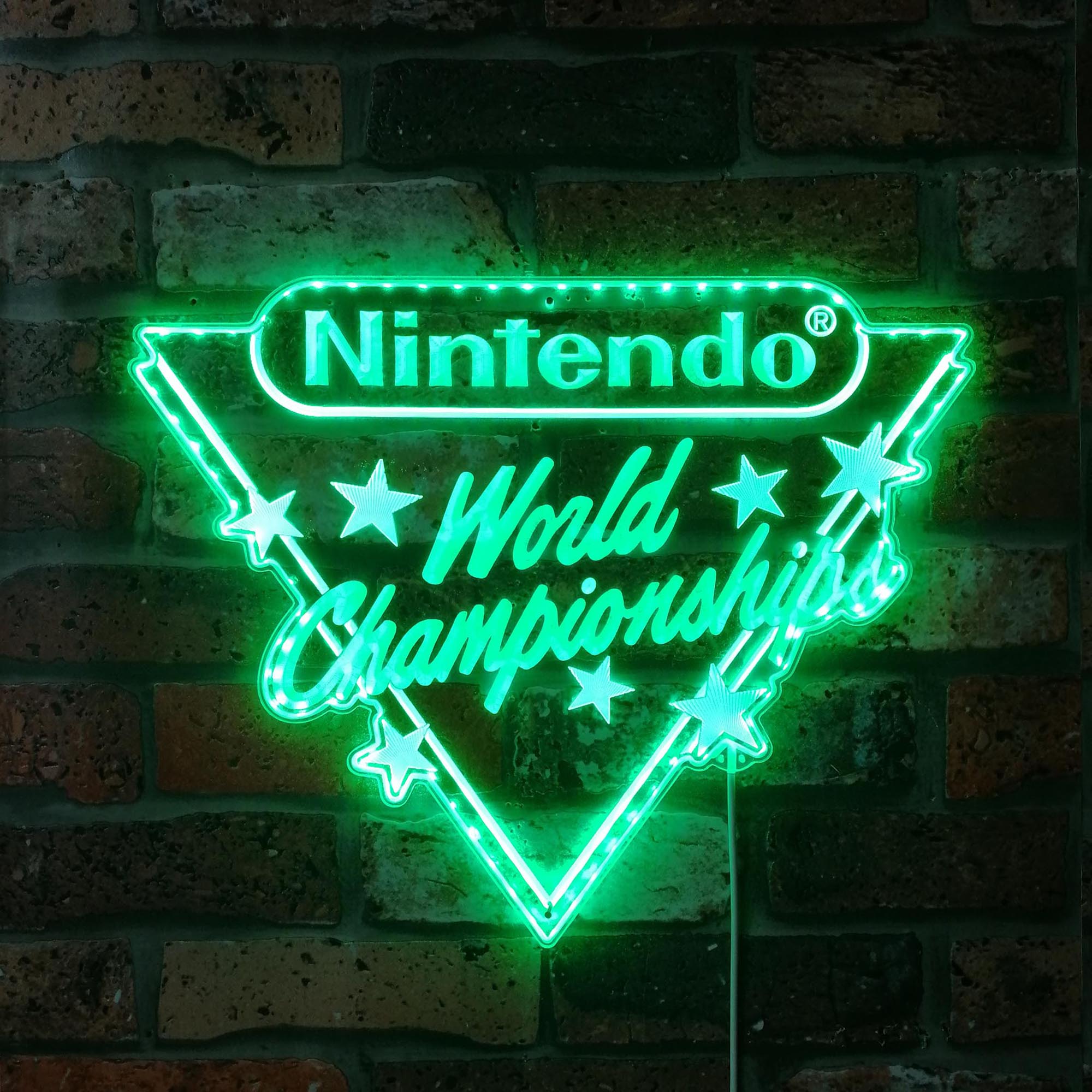 Nintendo World Champions Dynamic RGB Edge Lit LED Sign