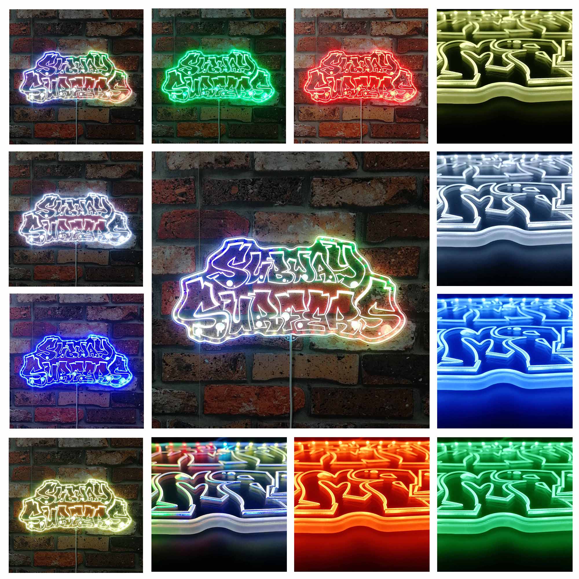 Subway Surfers Dynamic RGB Edge Lit LED Sign