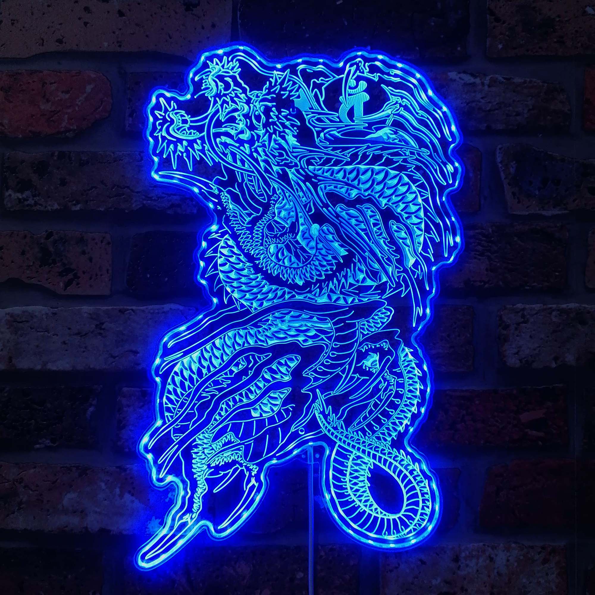 Like a Dragon Kiryu Dragon Tattoo Neon Neon LED Sign with Dynamic RGB Colors