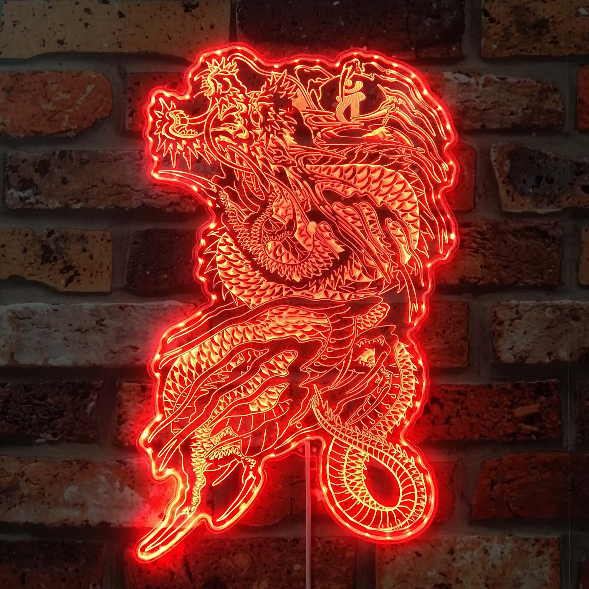 Like a Dragon Kiryu Dragon Tattoo Neon Neon LED Sign with Dynamic RGB Colors
