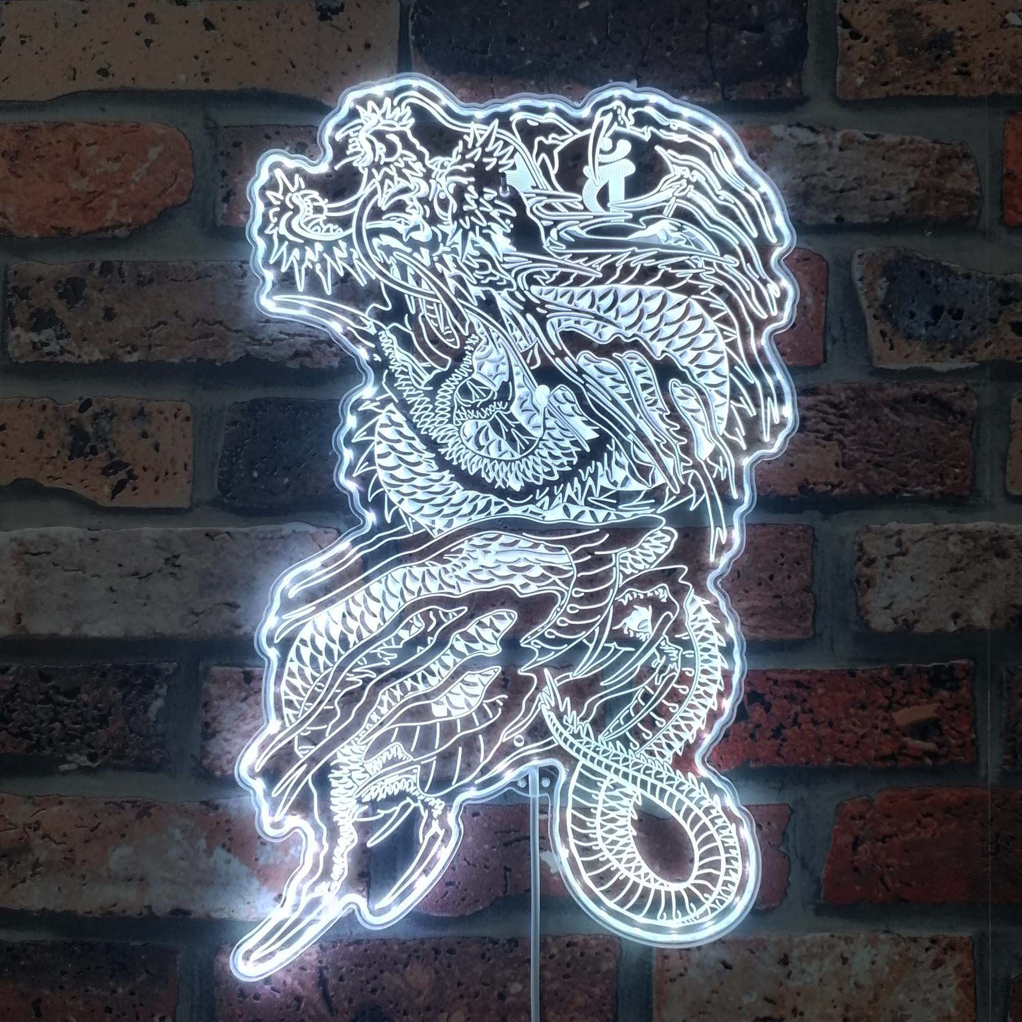 Like a Dragon Kiryu Dragon Tattoo Neon Neon LED Sign with Dynamic RGB Colors