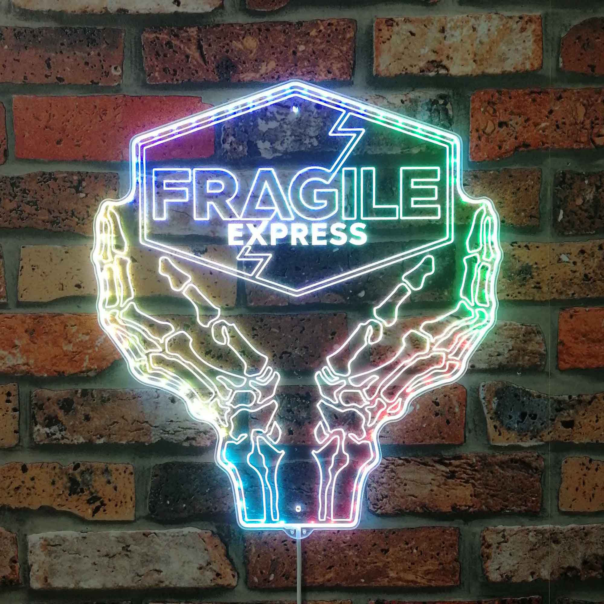 Fragile Express Dynamic RGB Edge Lit LED Sign