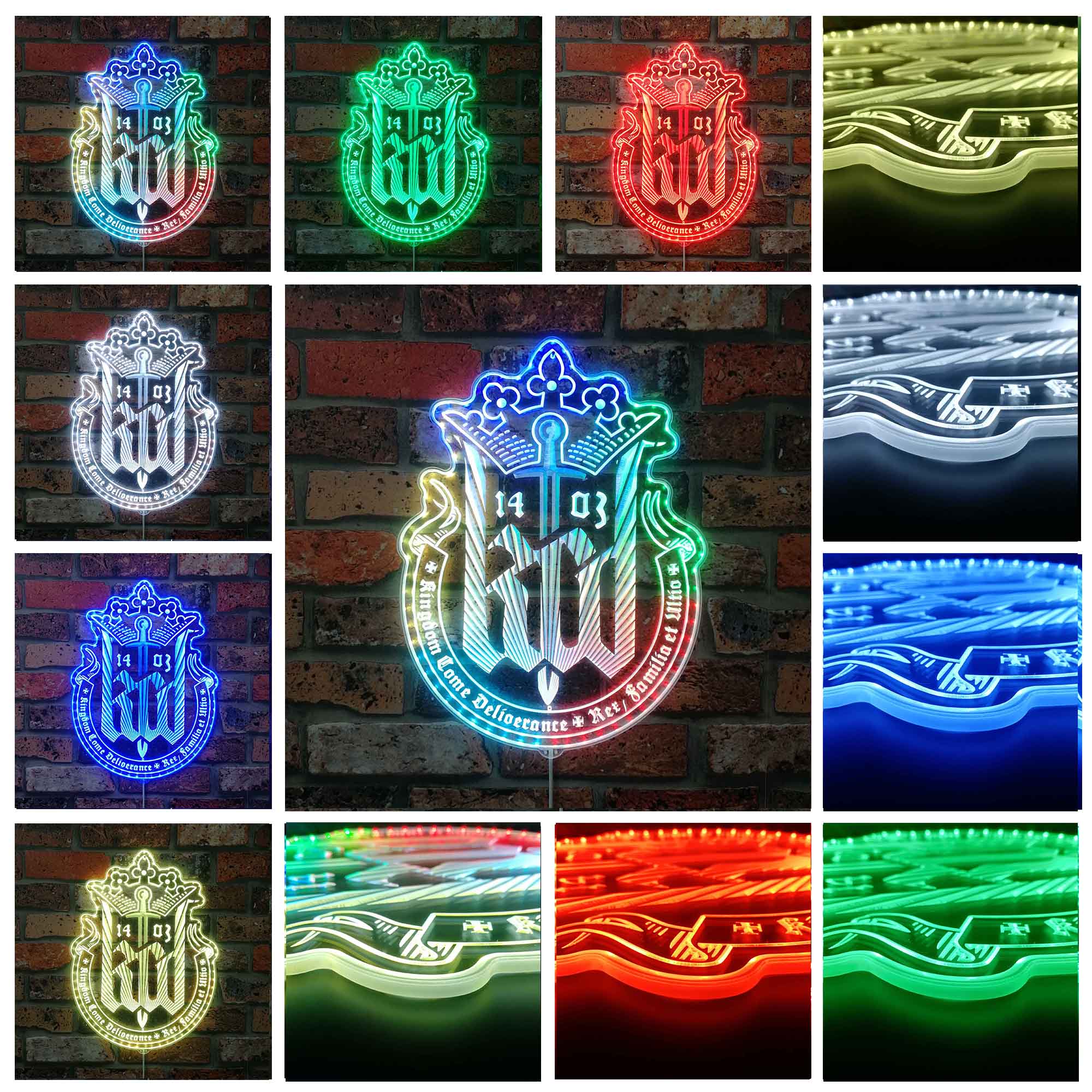 Kingdom Come Neon LED Sign with Dynamic RGB Colors