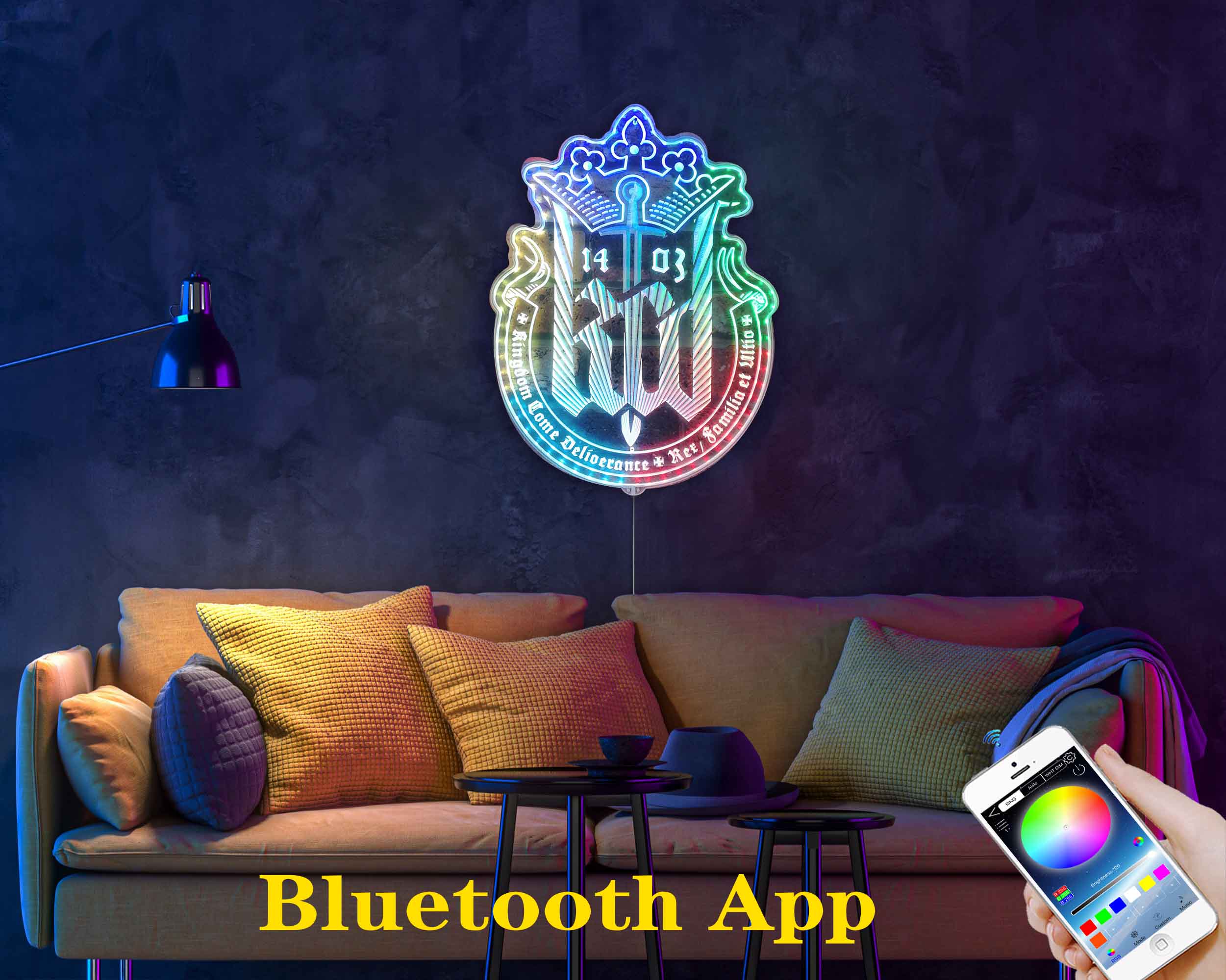 Kingdom Come Neon LED Sign with Dynamic RGB Colors