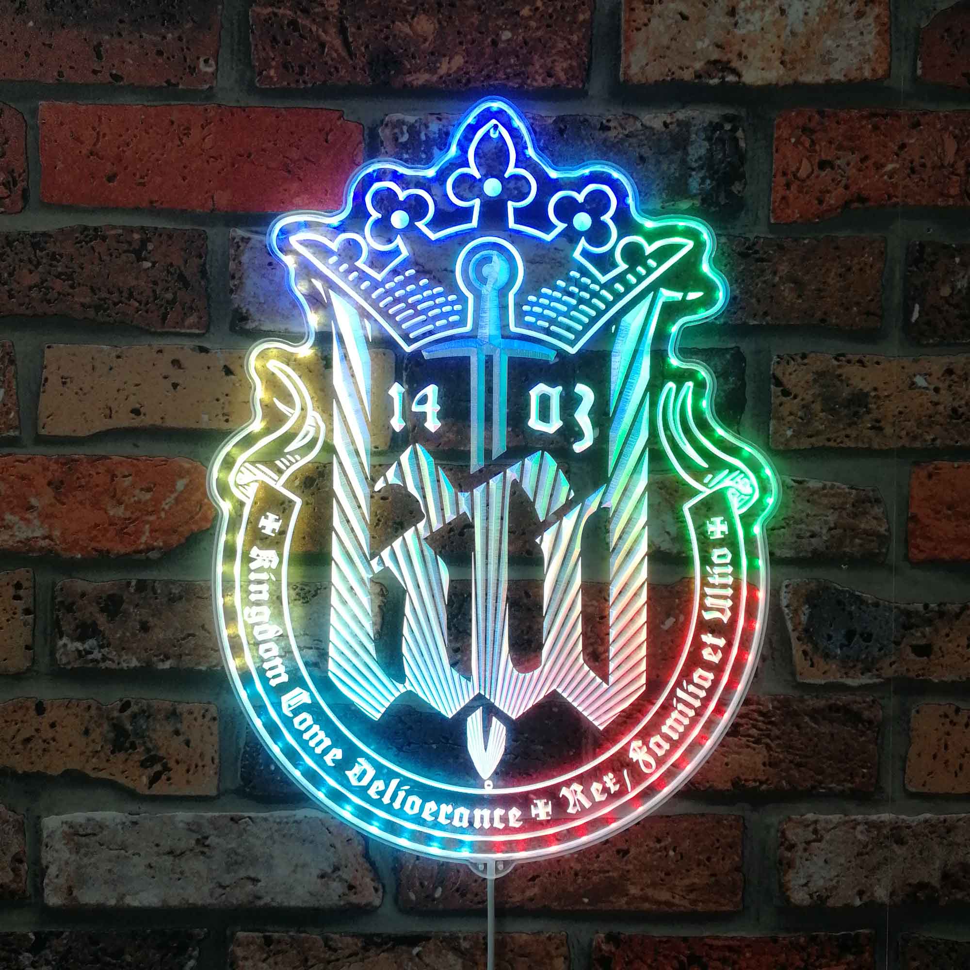 Kingdom Come Dynamic RGB Edge Lit LED Sign