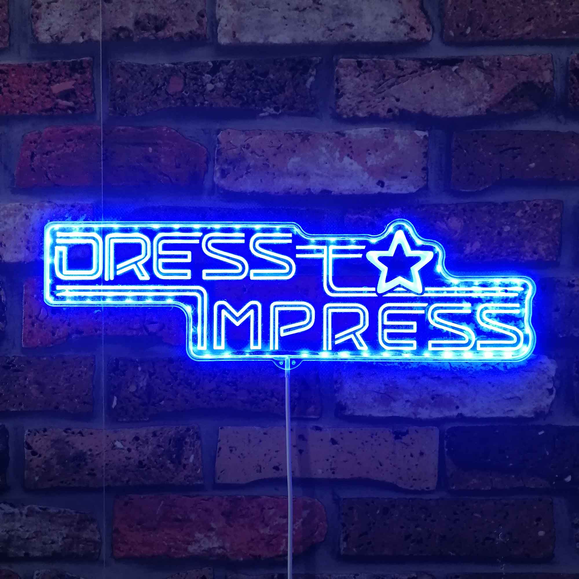 Dress Impress Dynamic RGB Edge Lit LED Sign