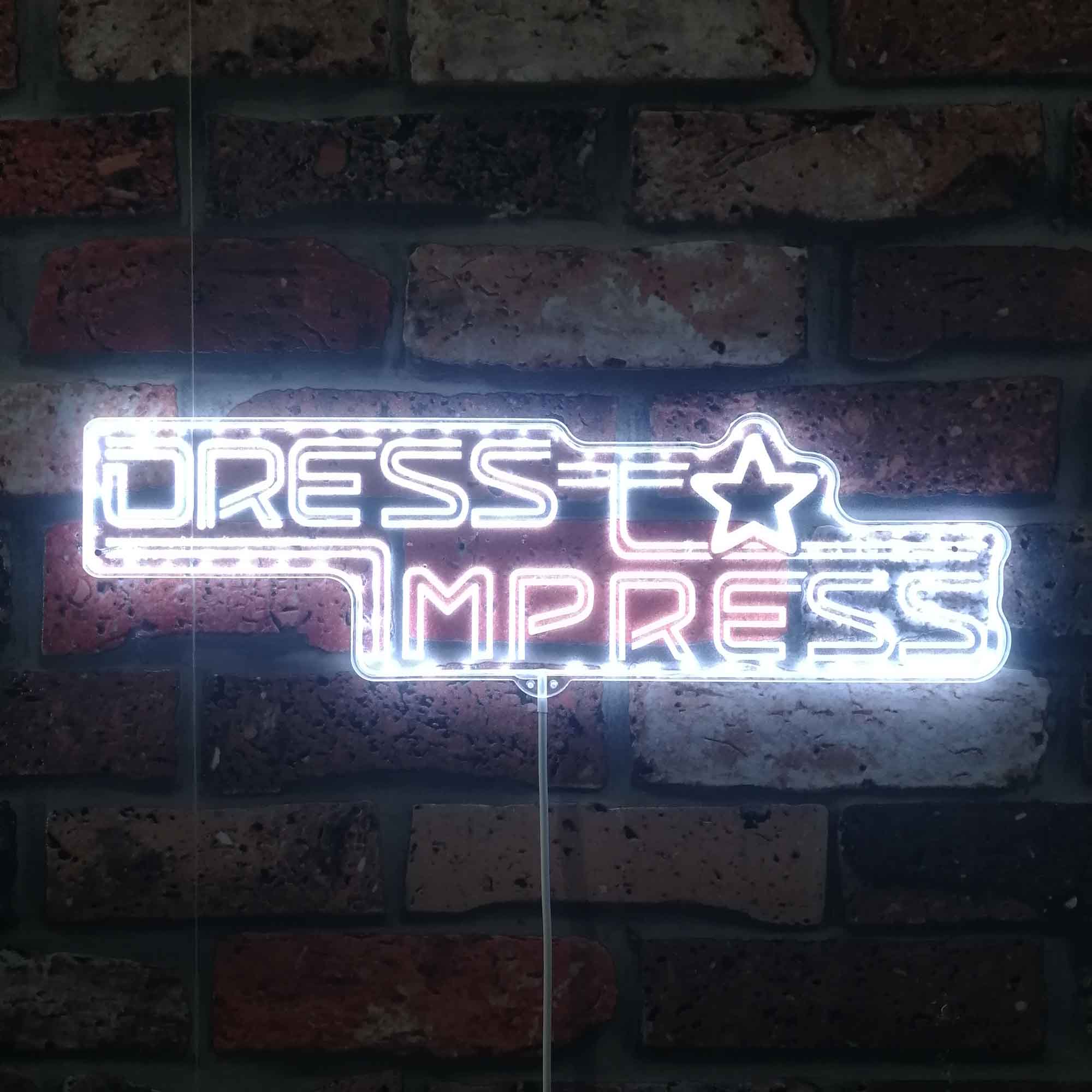 Dress Impress Dynamic RGB Edge Lit LED Sign Dress Impress Dynamic RGB Edge Lit LED Sign