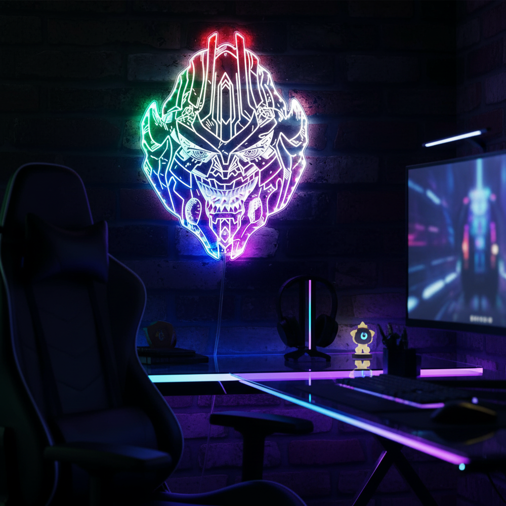Transformers Decepticon Neon LED Sign with Dynamic RGB Colors