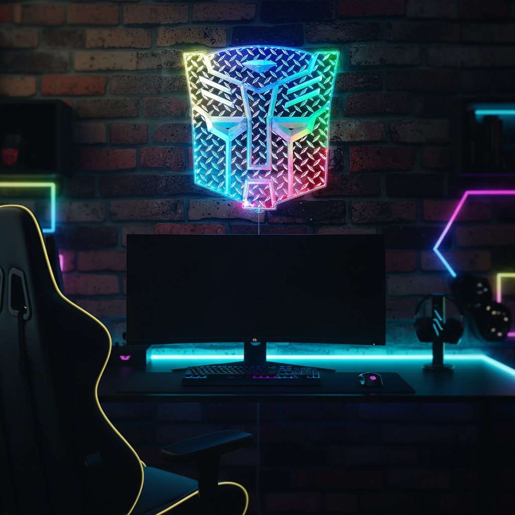 Transformers Neon LED Sign with Dynamic RGB Colors
