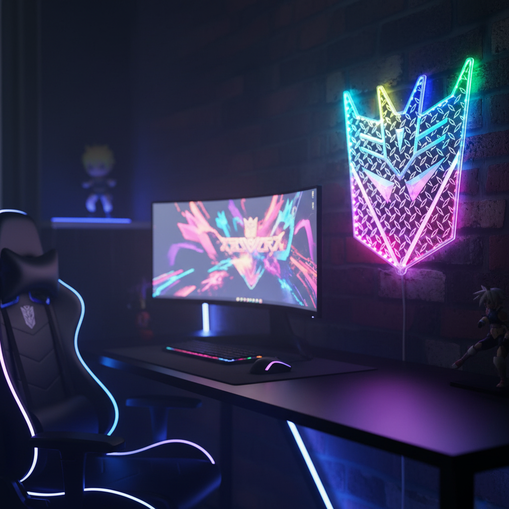 Transformers Neon LED Sign with Dynamic RGB Colors