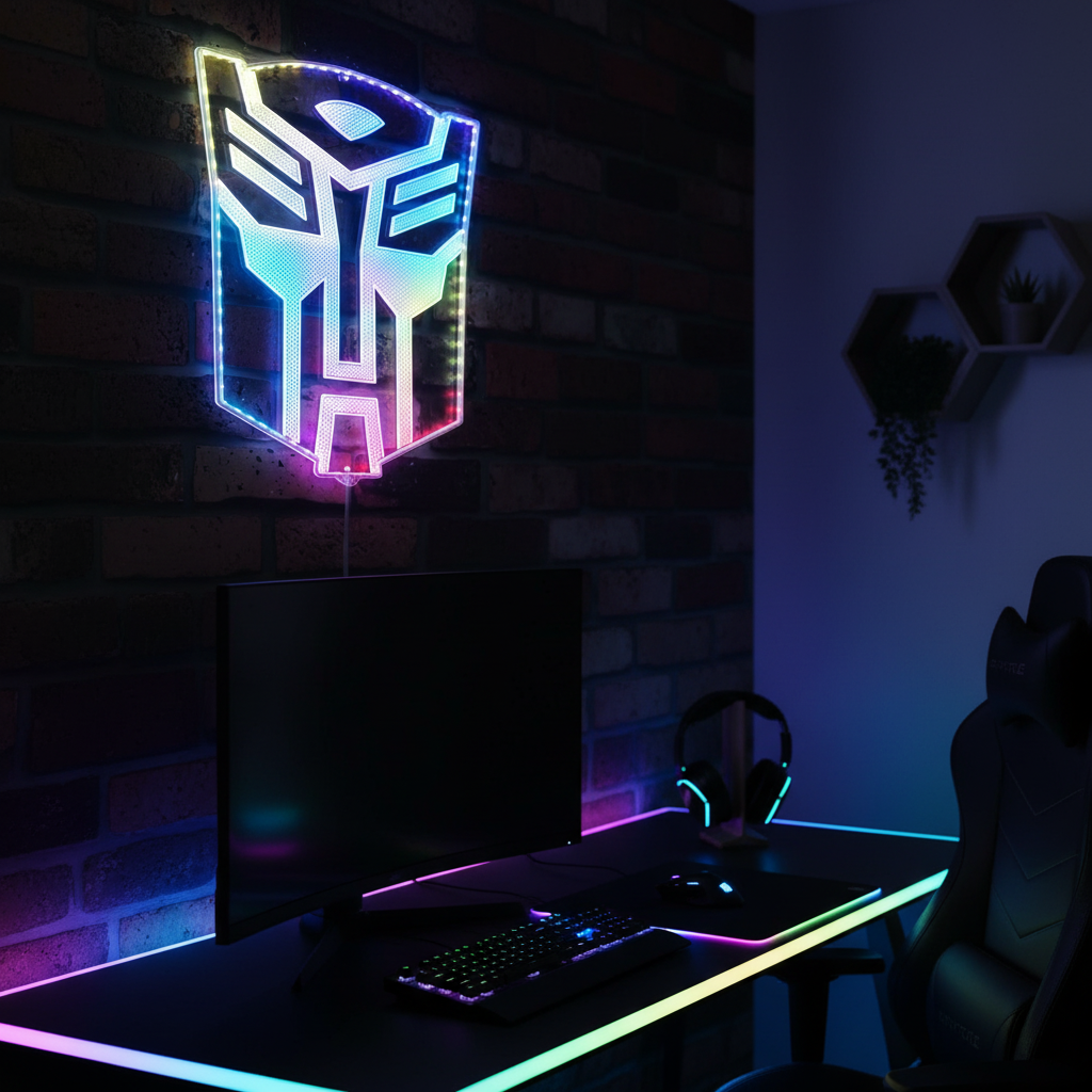 Transformers Neon LED Sign with Dynamic RGB Colors