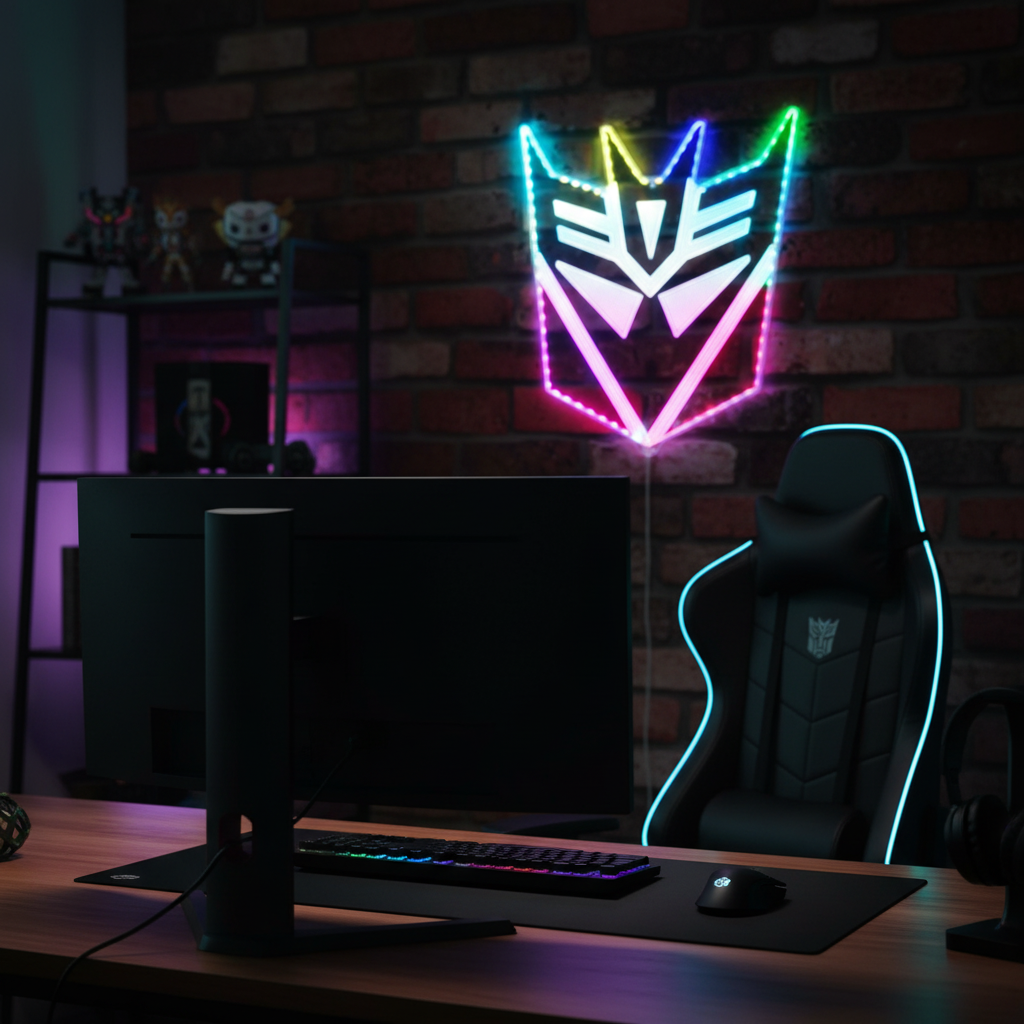 Transformers Neon LED Sign with Dynamic RGB Colors