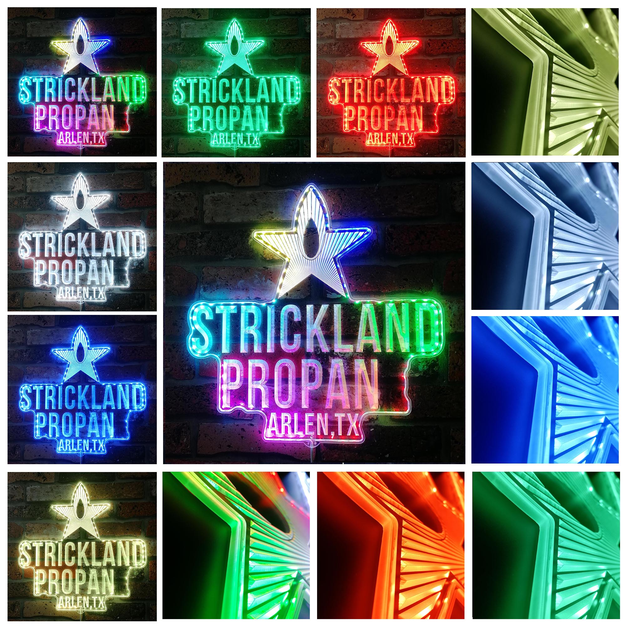 Strickland Propane Dynamic RGB Edge Lit LED Sign