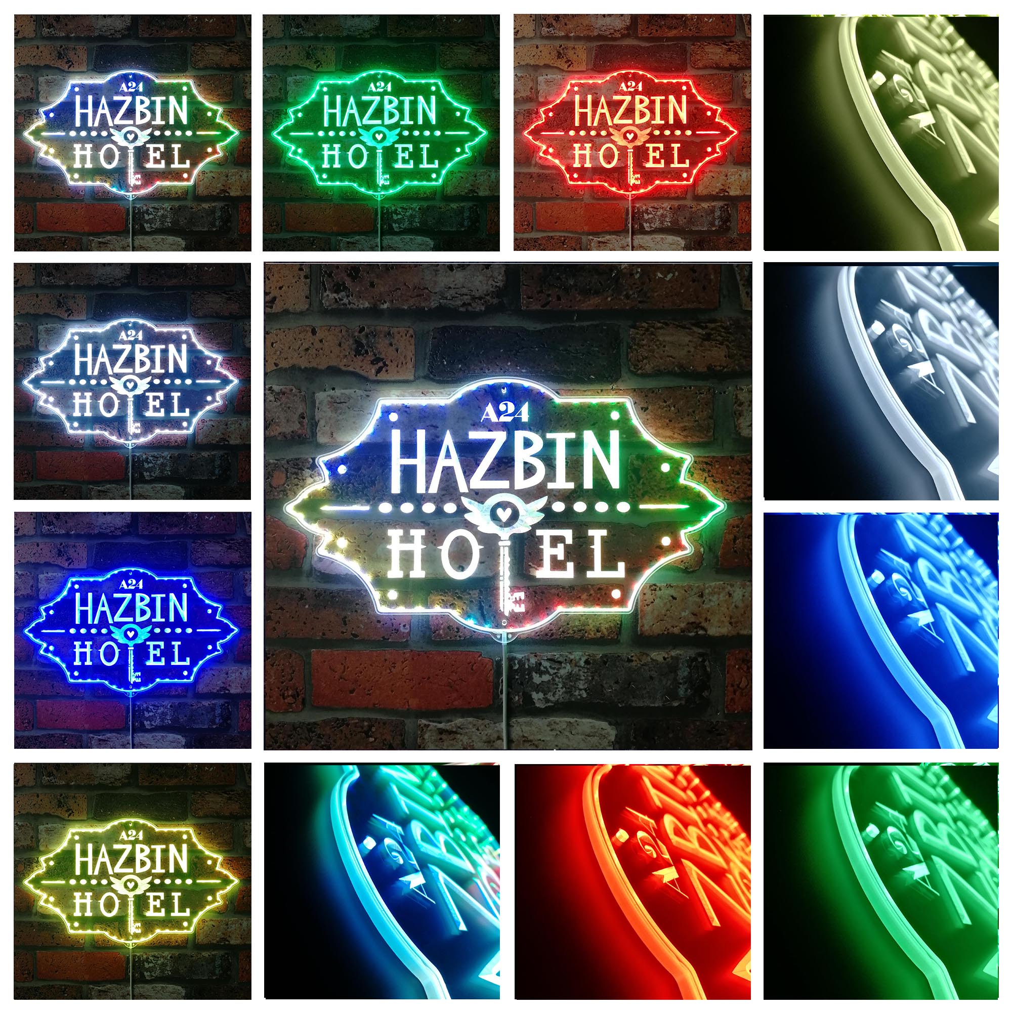 Hazbin Hotel Dynamic RGB Edge Lit LED Sign