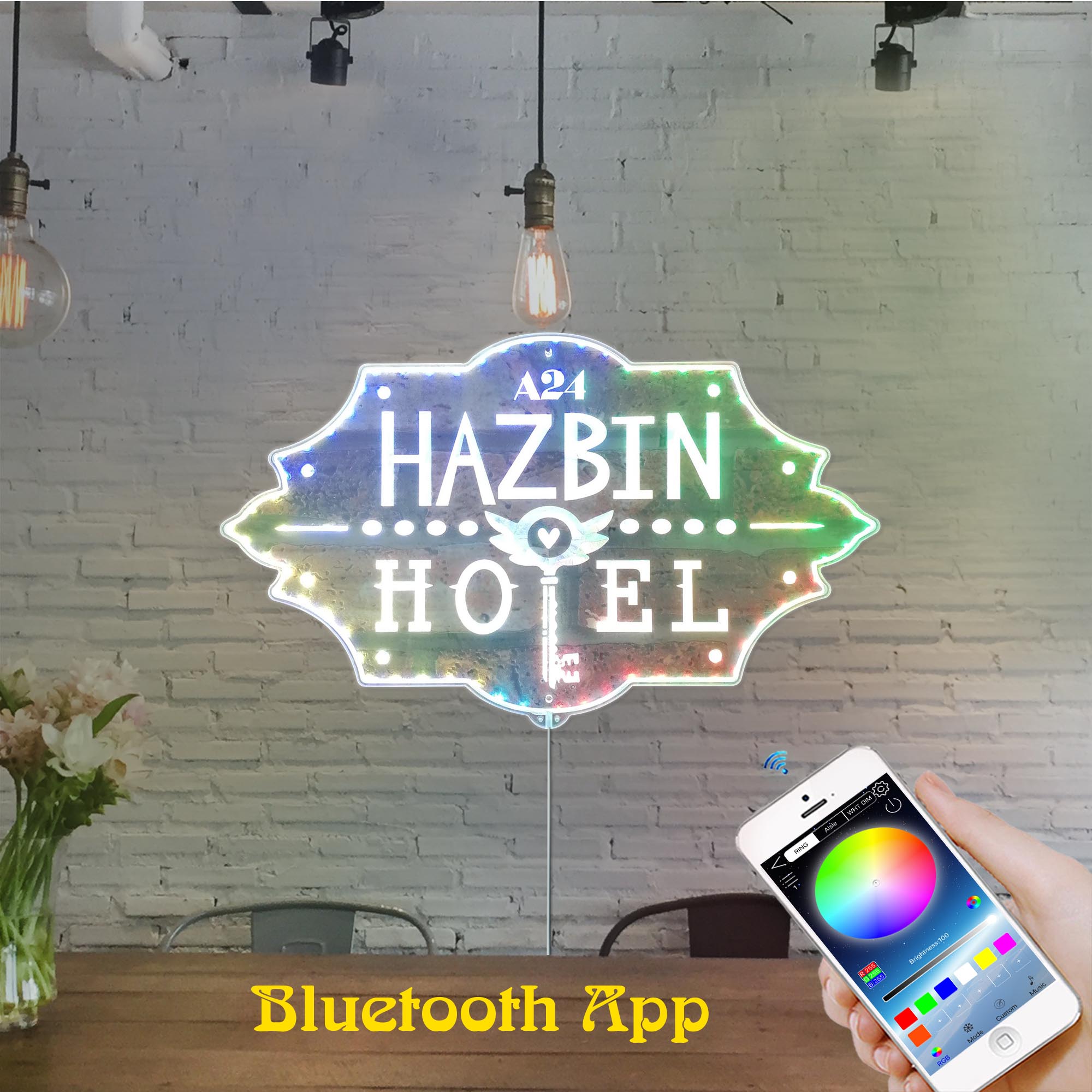 Hazbin Hotel Dynamic RGB Edge Lit LED Sign