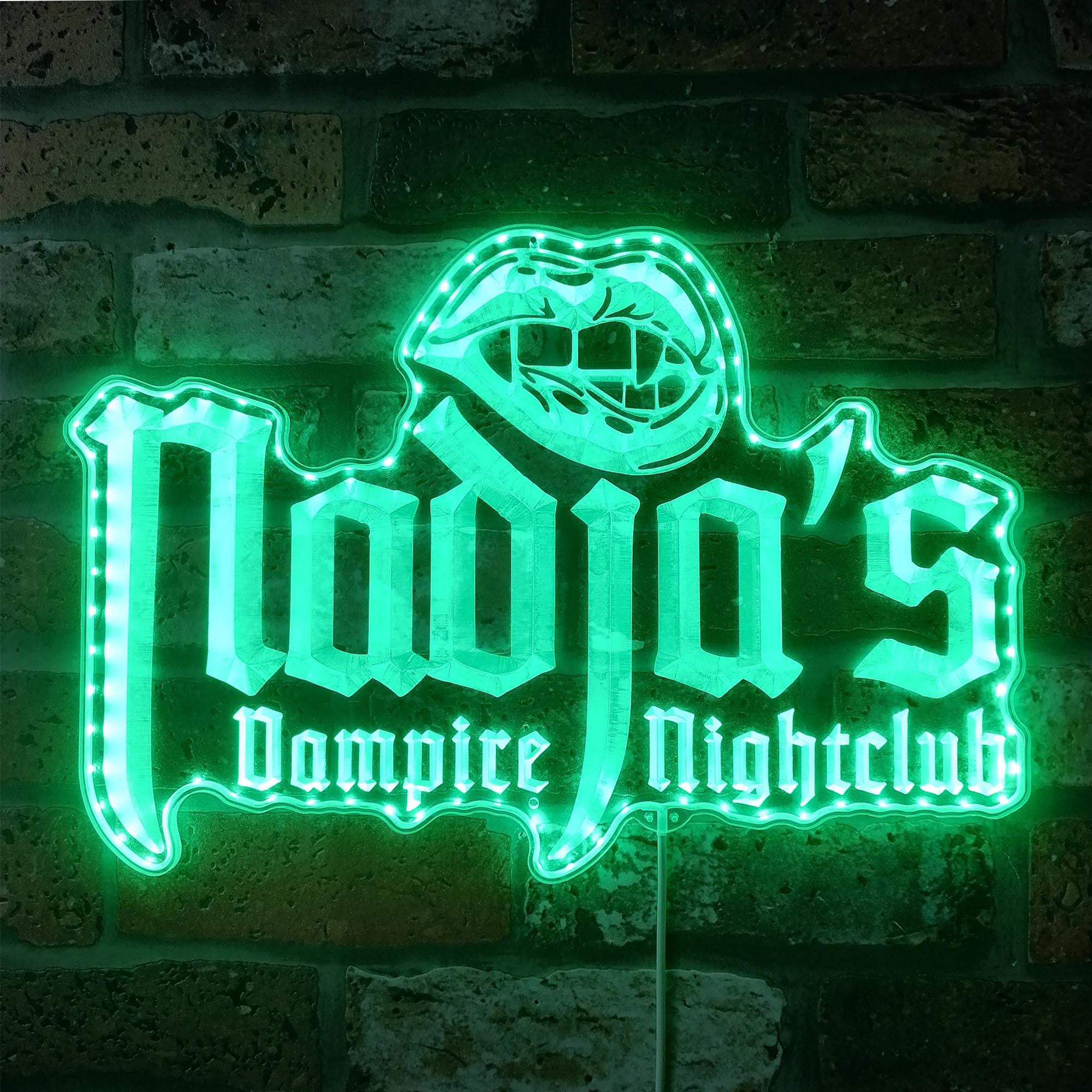 Nadjas Vampire Nightclub Dynamic RGB Edge Lit LED Sign