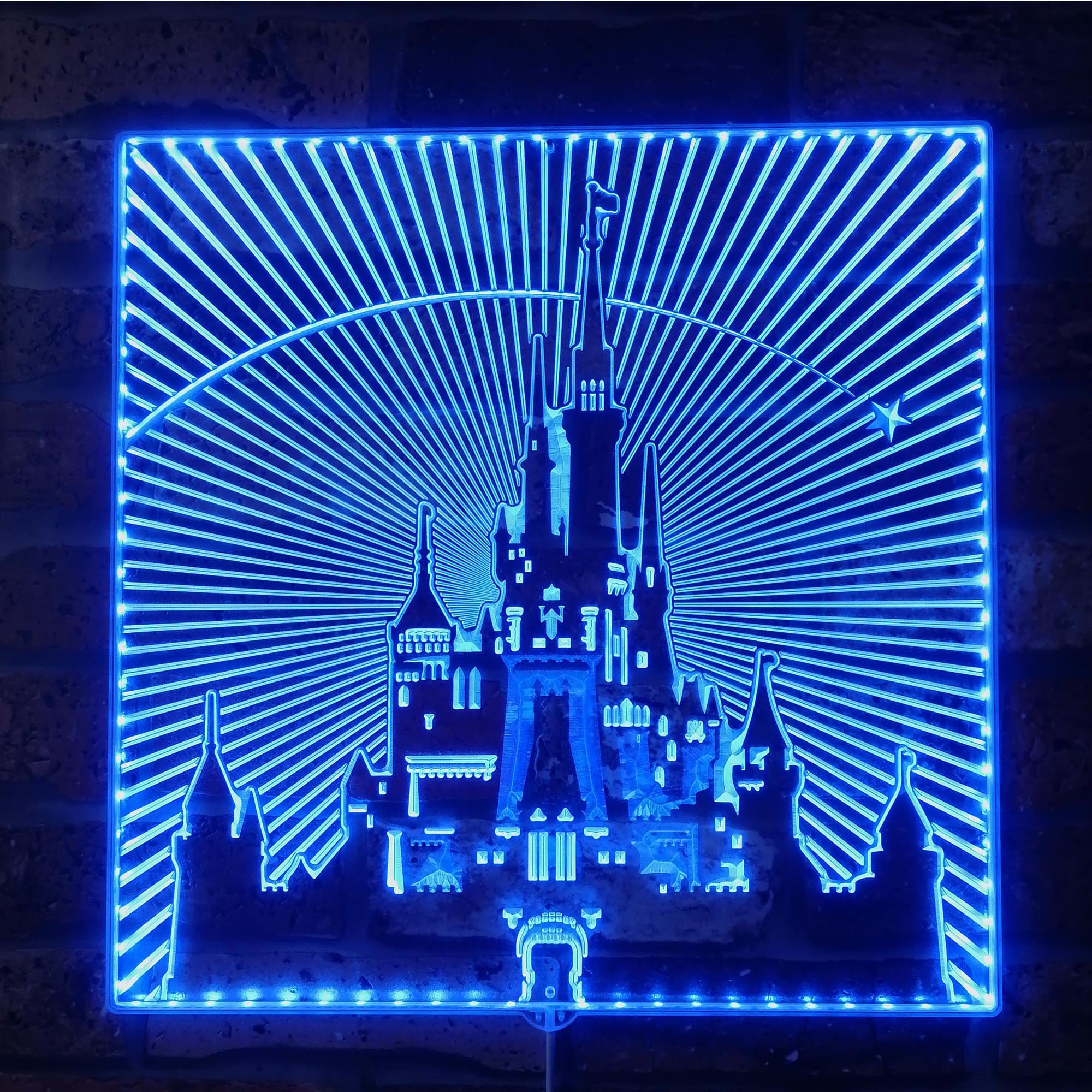 Disneyland Castle Dynamic RGB Edge Lit LED Sign