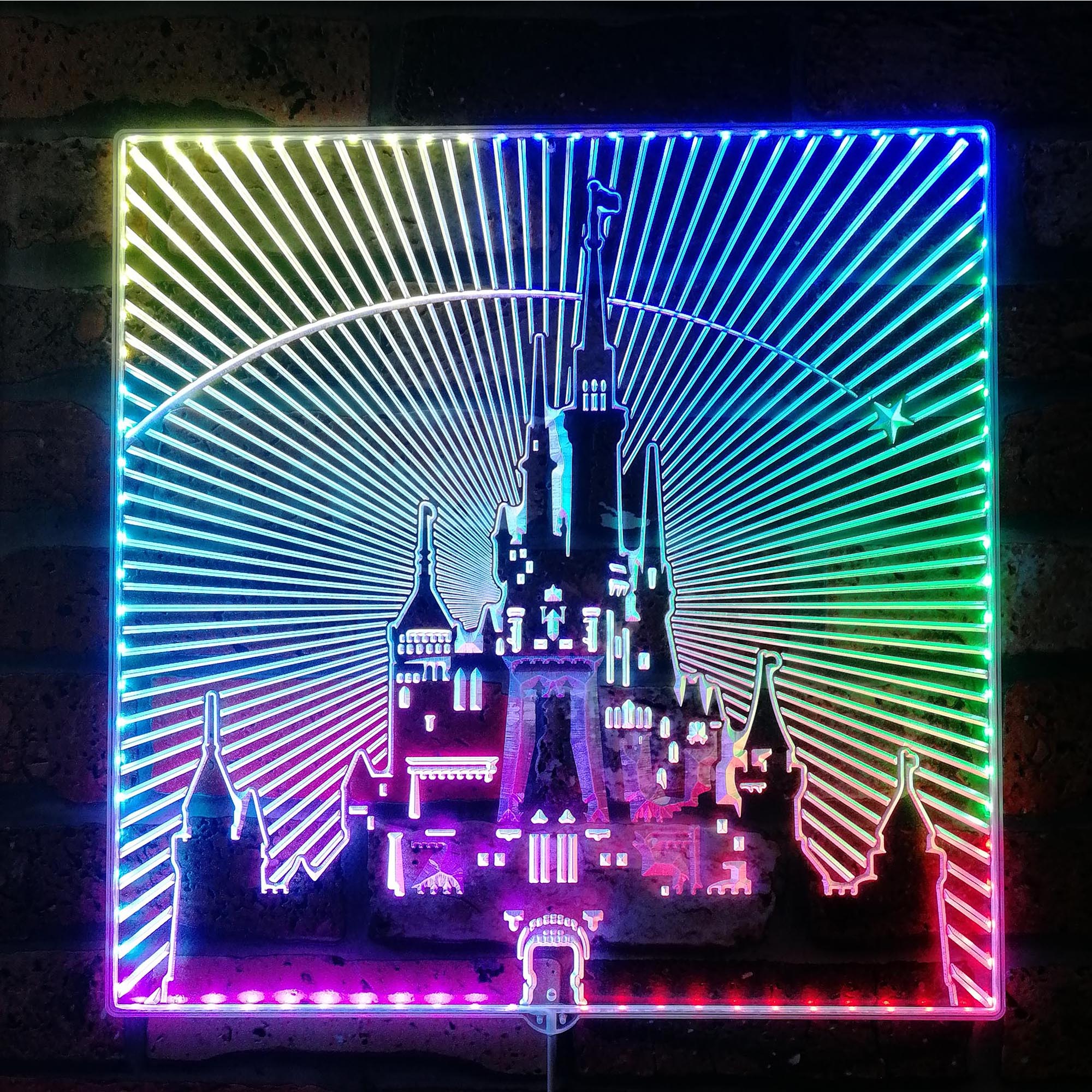 Disneyland Castle Dynamic RGB Edge Lit LED Sign