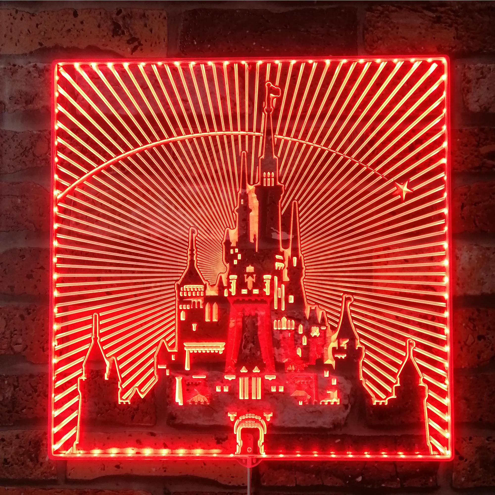 Disneyland Castle Dynamic RGB Edge Lit LED Sign