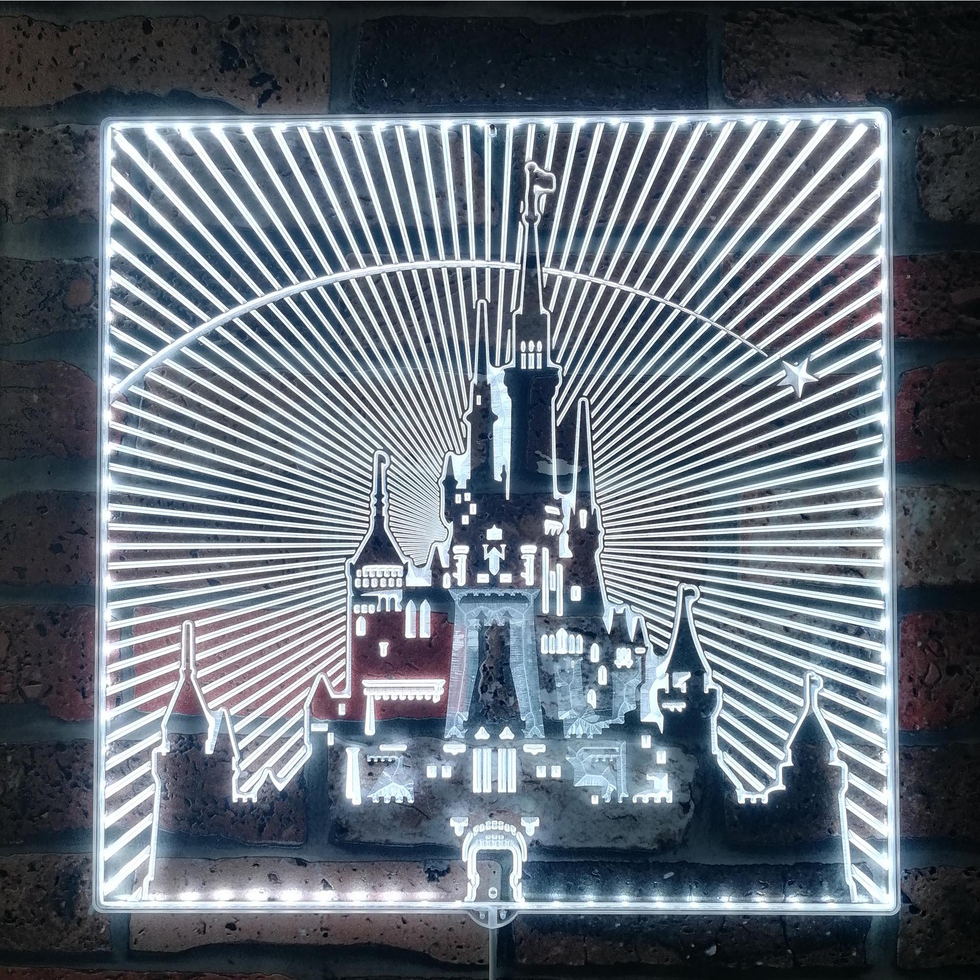 Disneyland Castle Dynamic RGB Edge Lit LED Sign