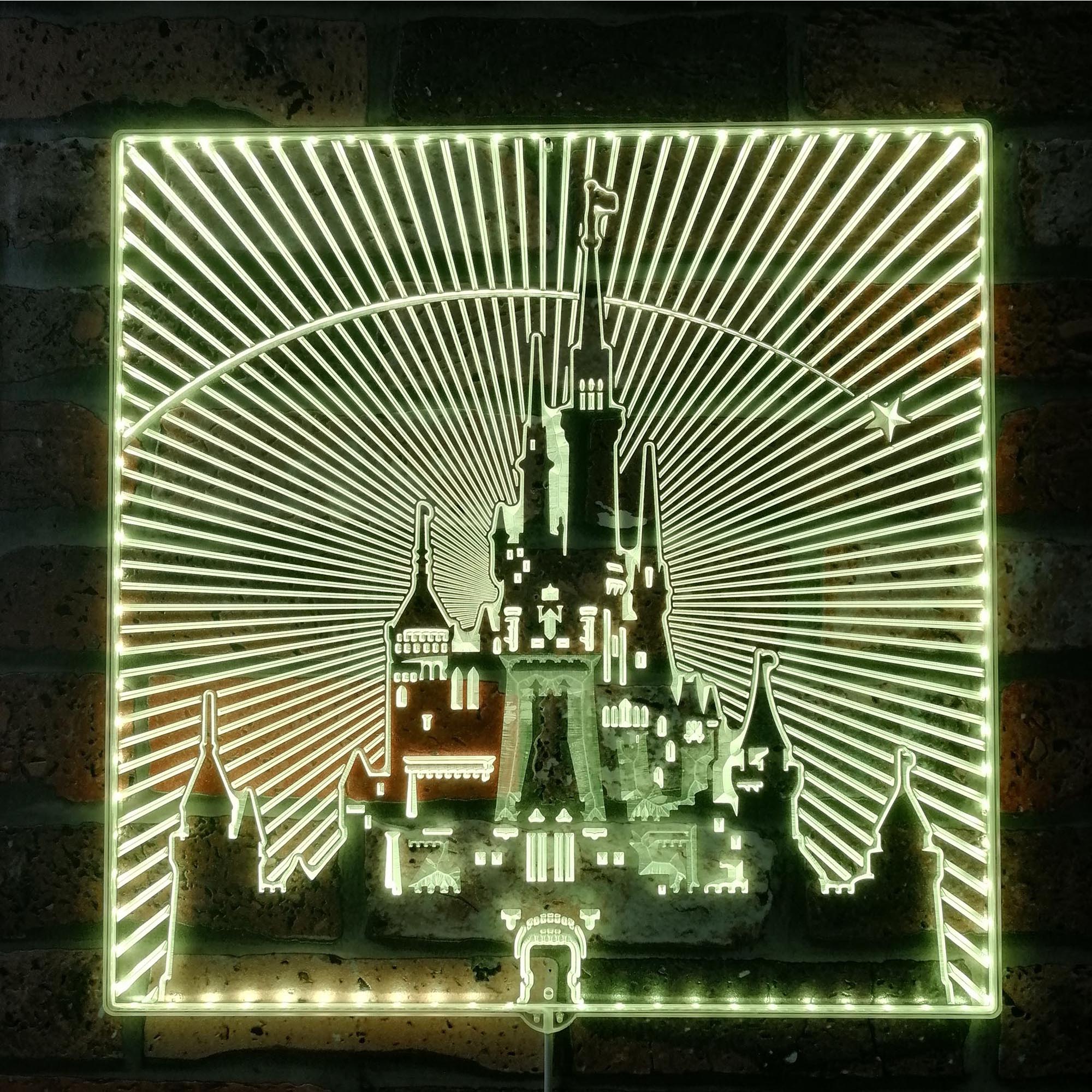 Disneyland Castle Dynamic RGB Edge Lit LED Sign