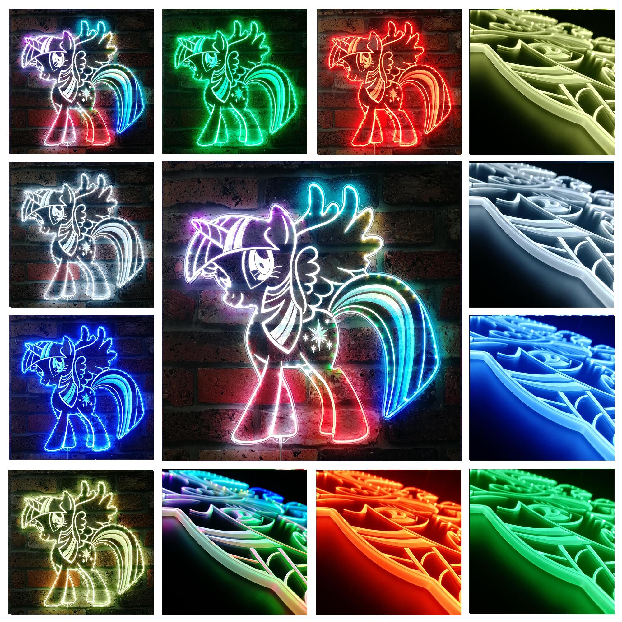 My Little Pony Dynamic RGB Edge Lit Neon LED Sign