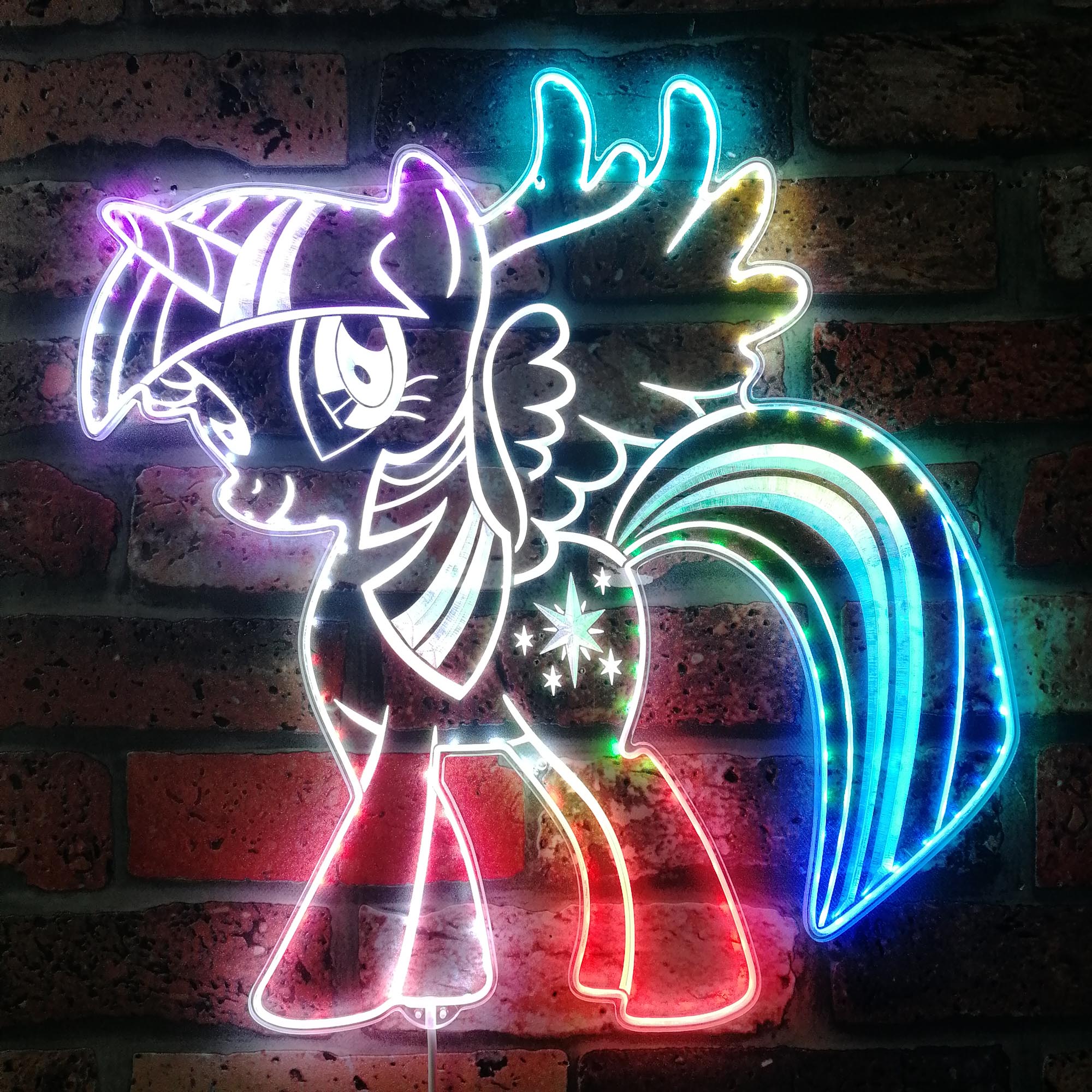 Little Pony Dynamic RGB Edge Lit LED Sign